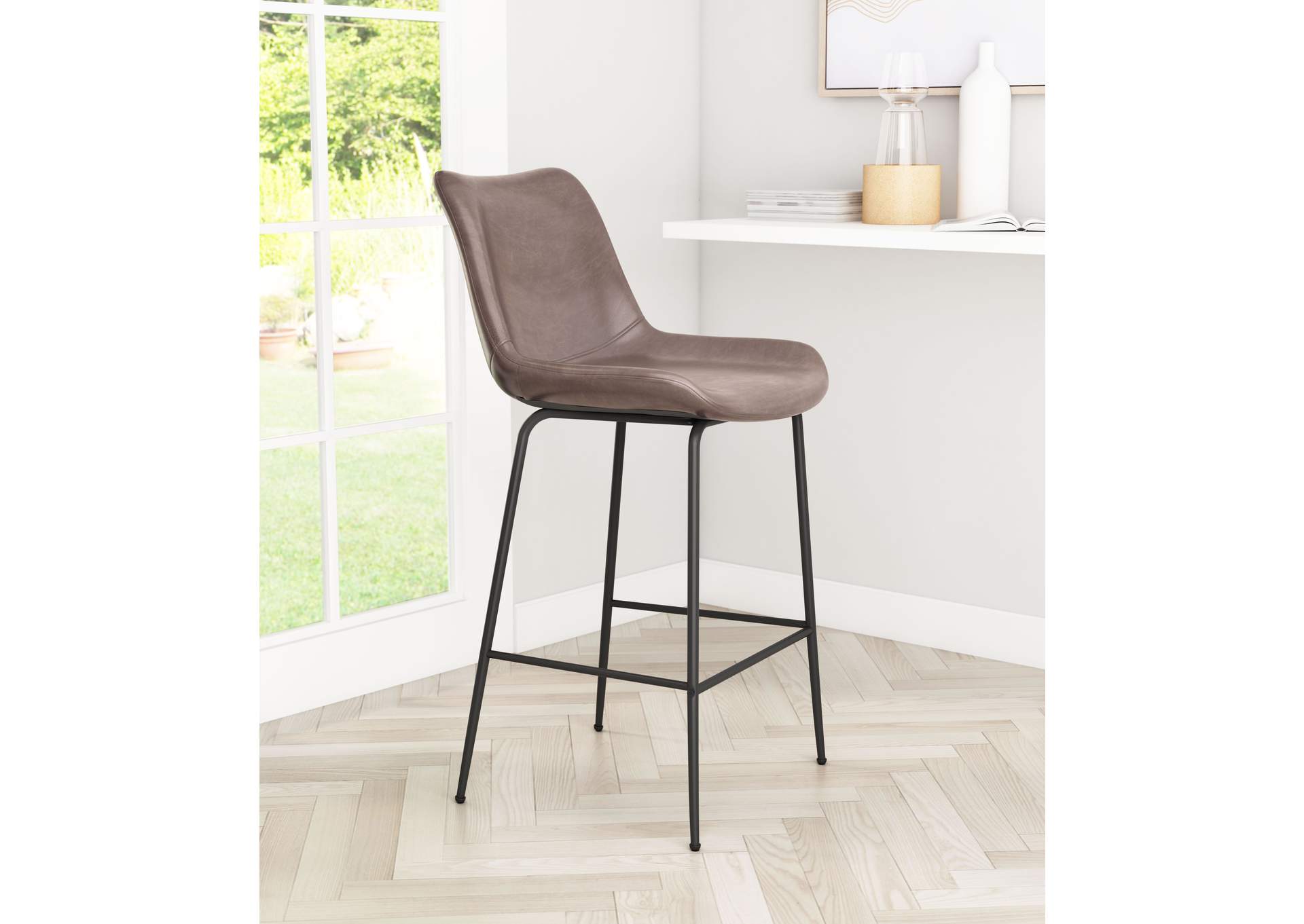 Byron Counter Stool Brown,Zuo