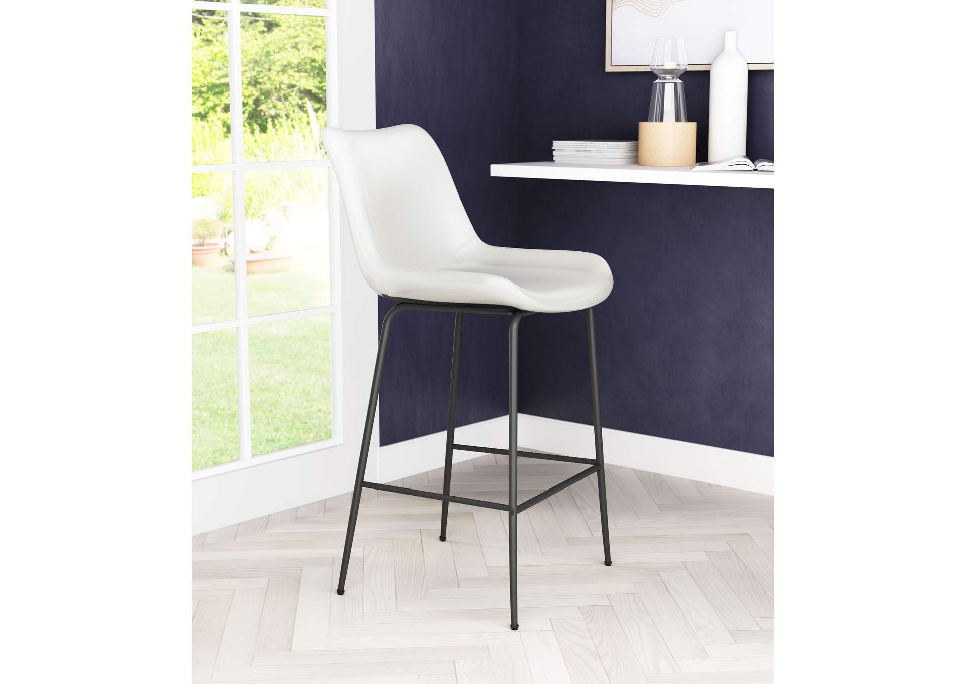 Byron Counter Stool White,Zuo