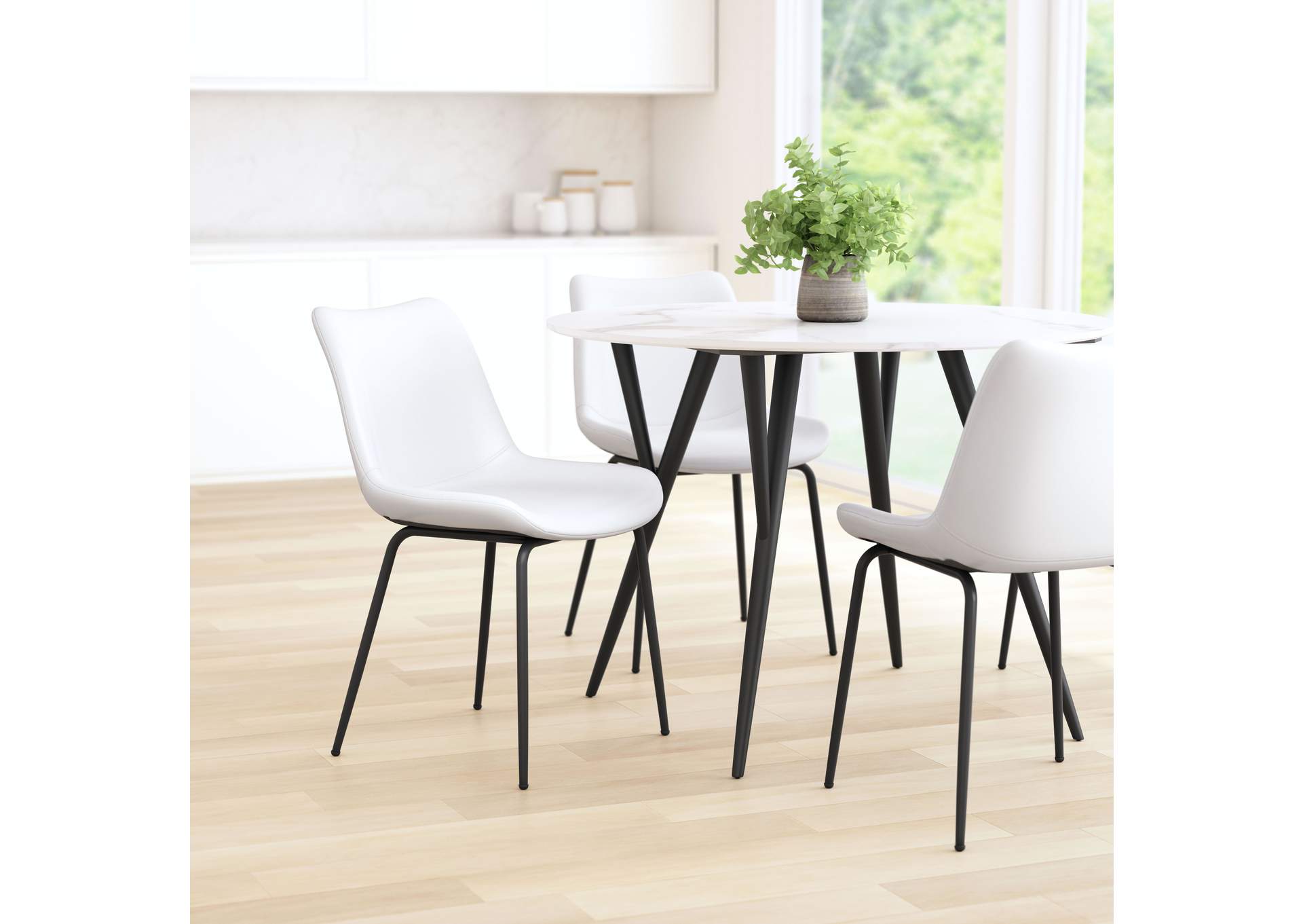 Byron Dining Chair (Set Of 2) White,Zuo