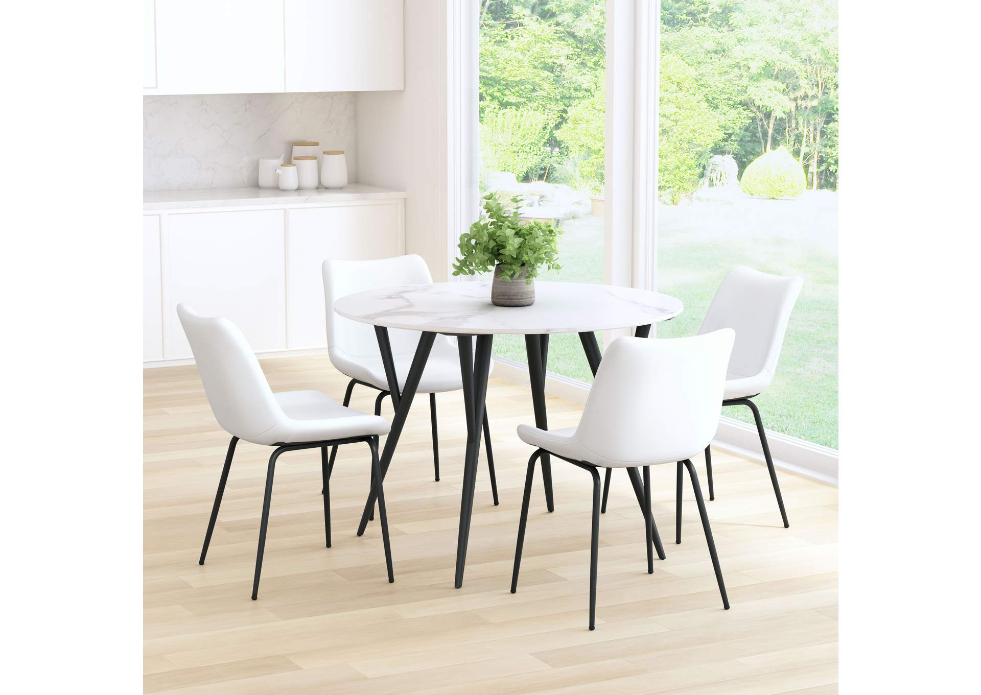 Byron Dining Chair (Set Of 2) White,Zuo
