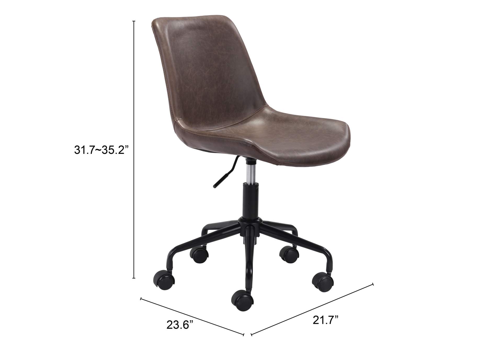 Byron Office Chair Brown,Zuo