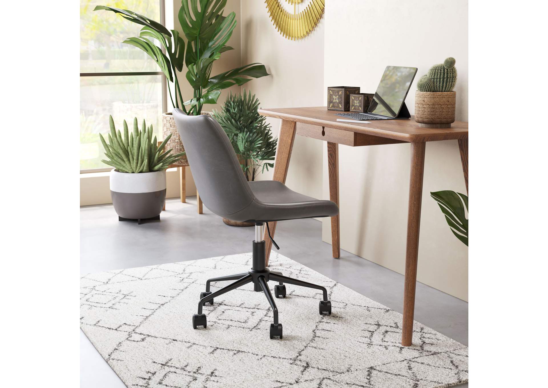 Byron Office Chair Gray,Zuo