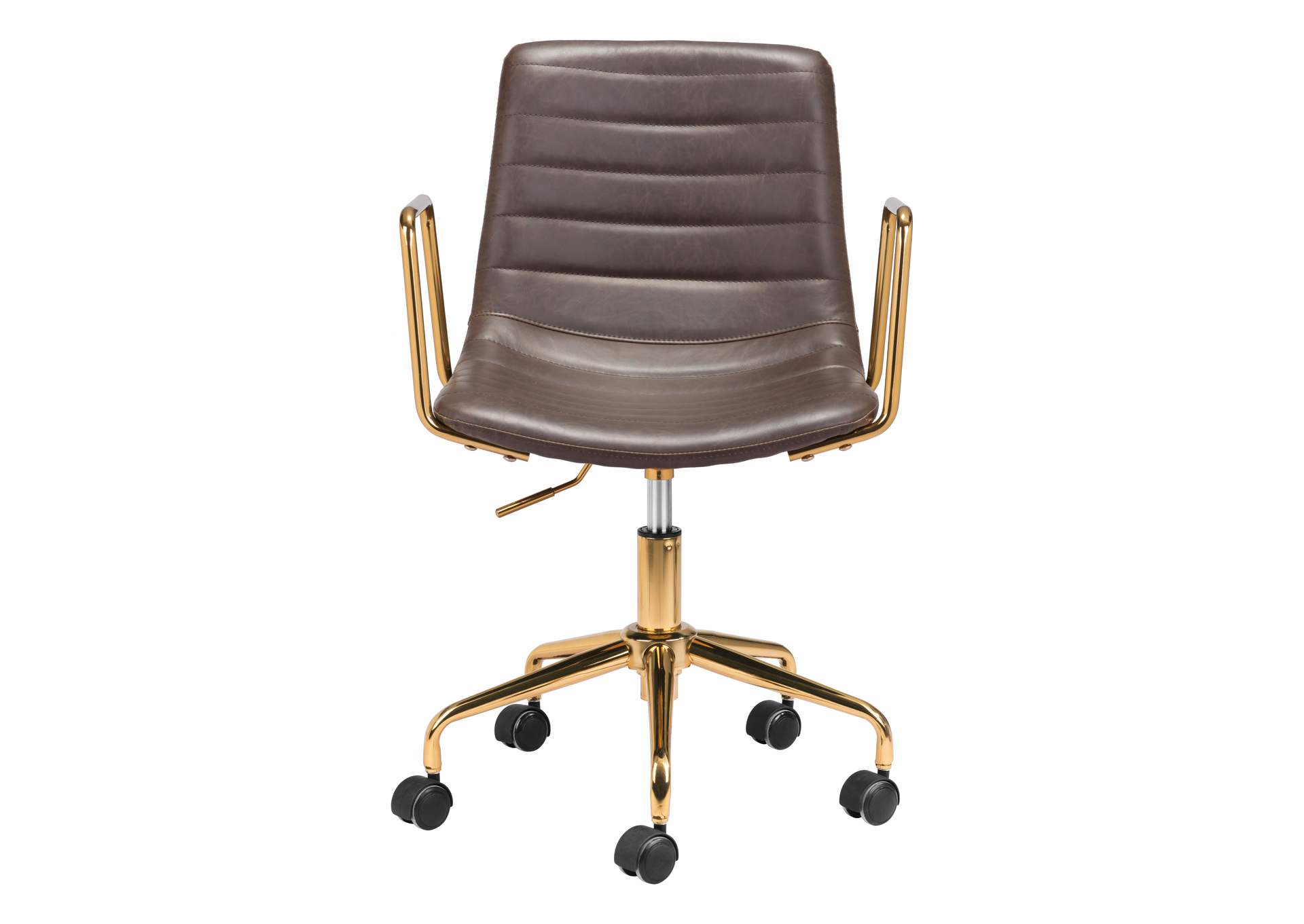 Eric Office Chair Brown & Gold,Zuo