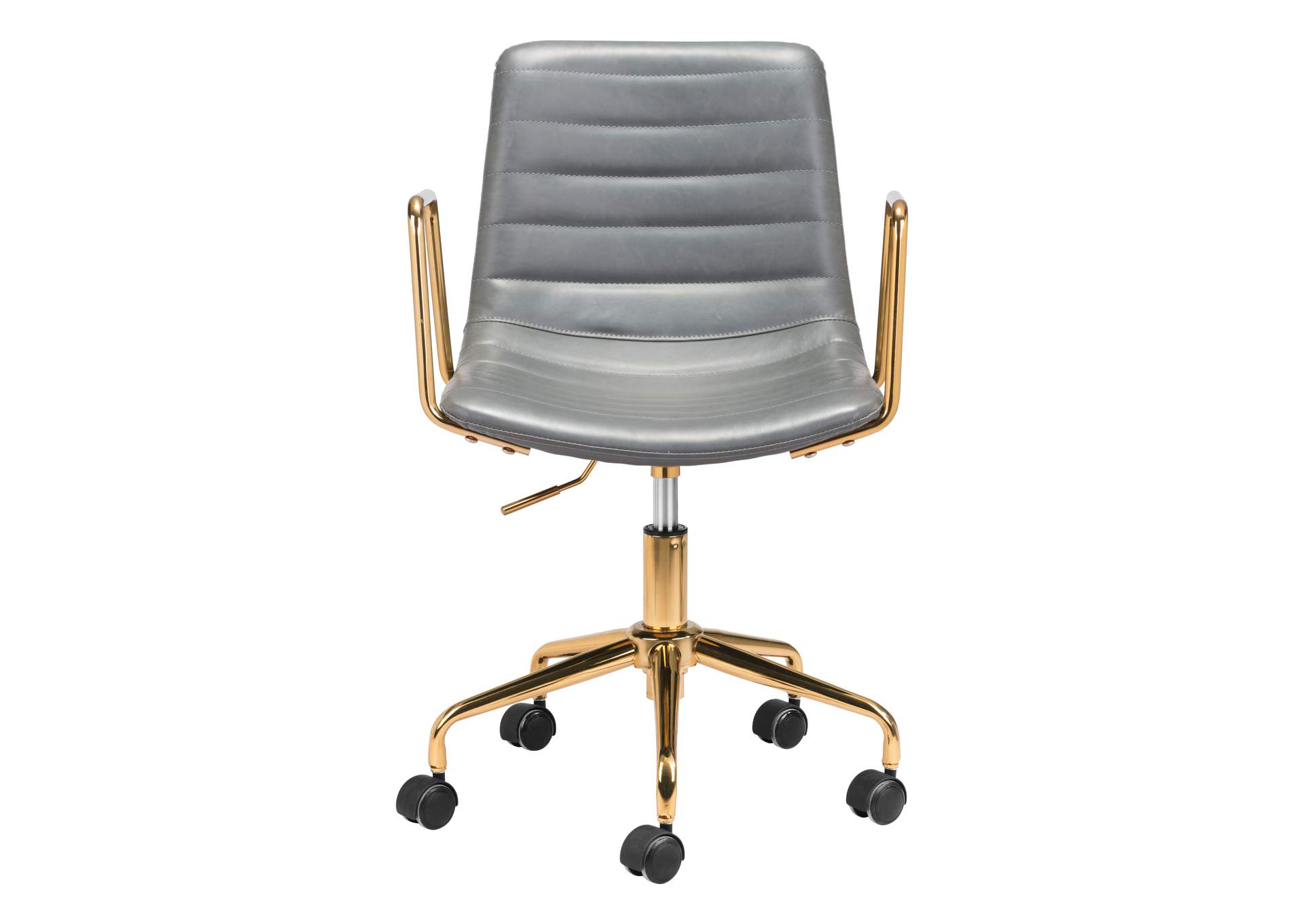 Eric Office Chair Gray & Gold,Zuo