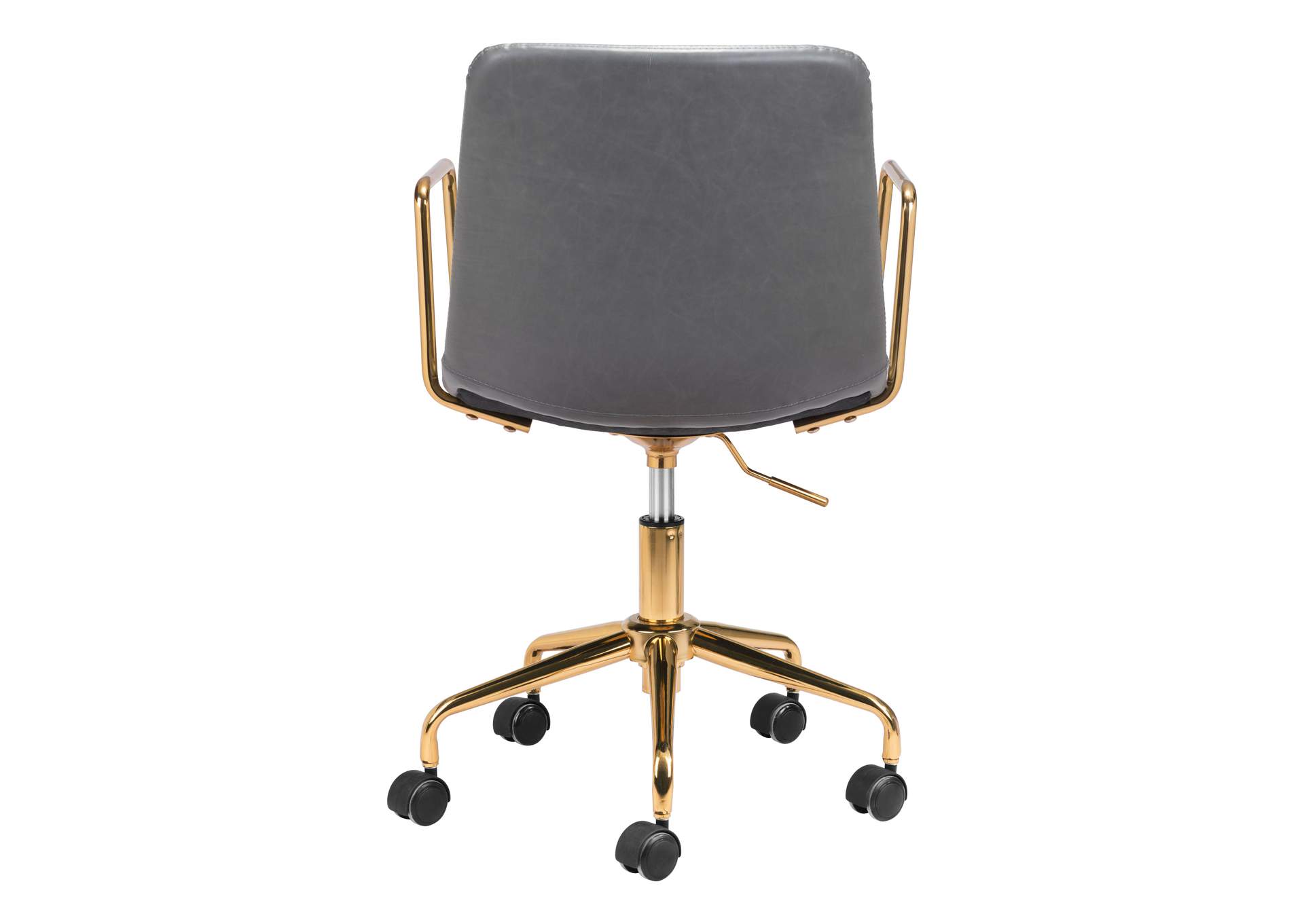 Eric Office Chair Gray & Gold,Zuo