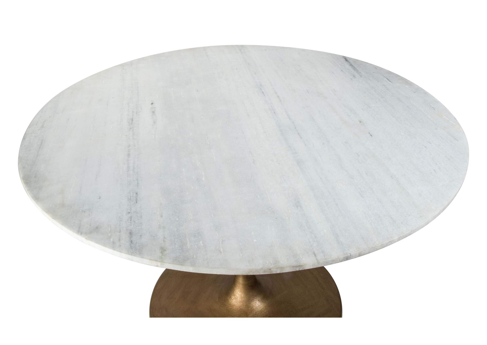 Ithaca Dining Table White & Gold,Zuo