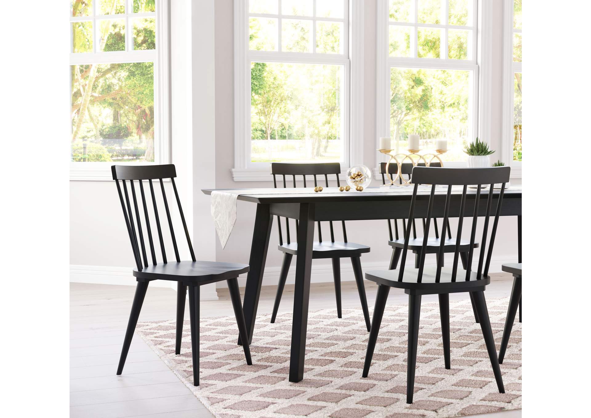 Ashley Dining Chair (Set Of 2) Black,Zuo