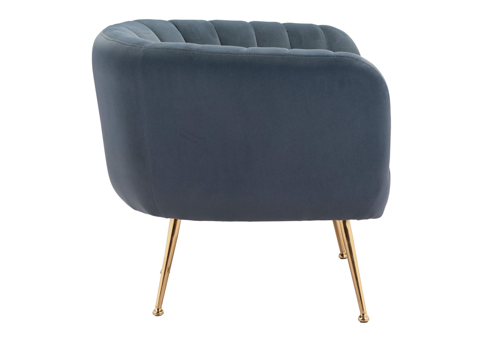 Deco Accent Chair Gray & Gold,Zuo