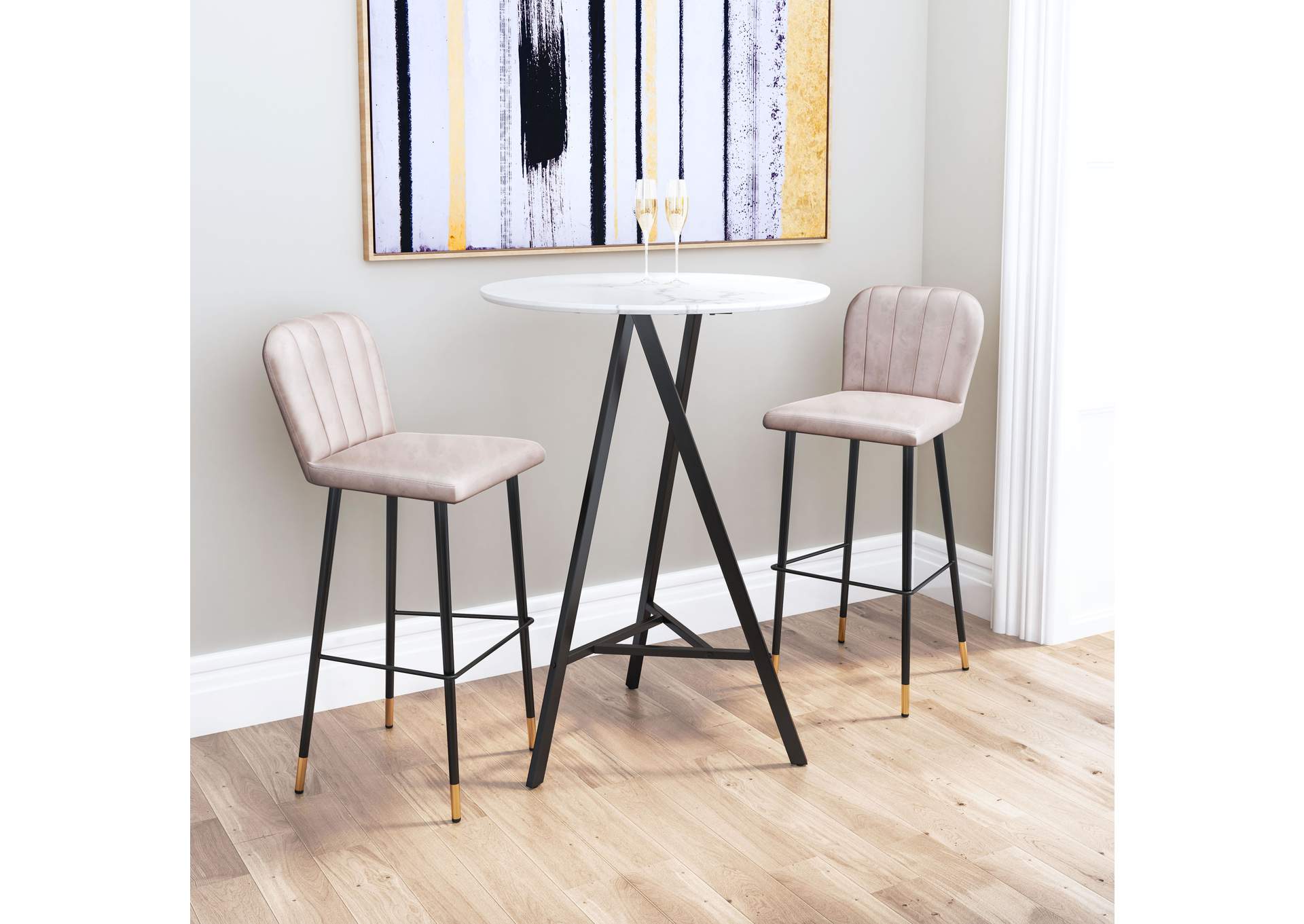 Rouen Bar Table White,Zuo