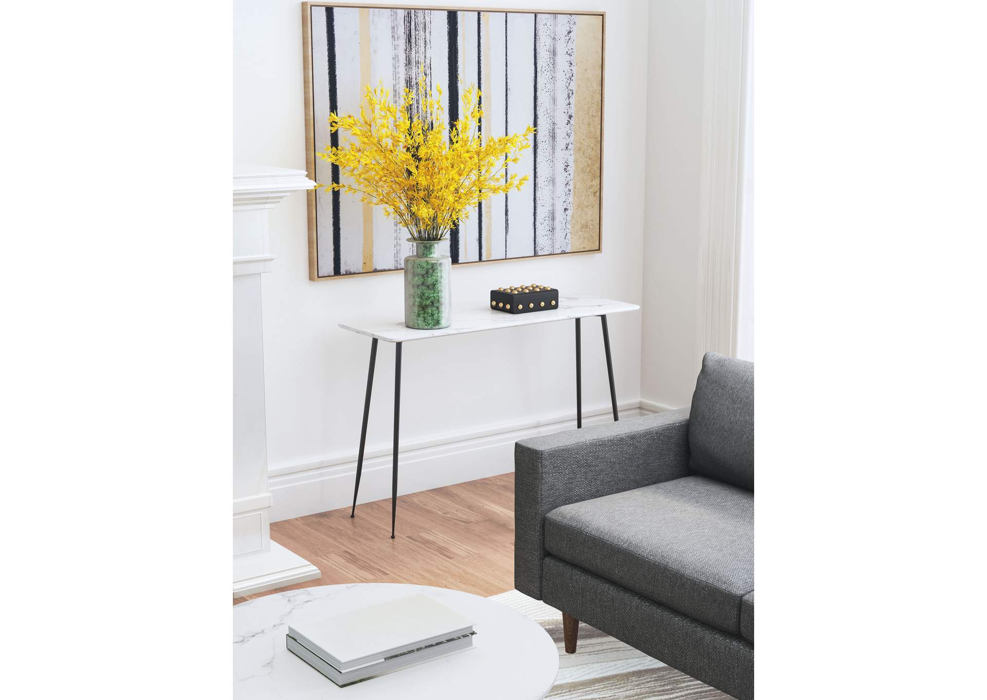 Grenoble Console Table White,Zuo