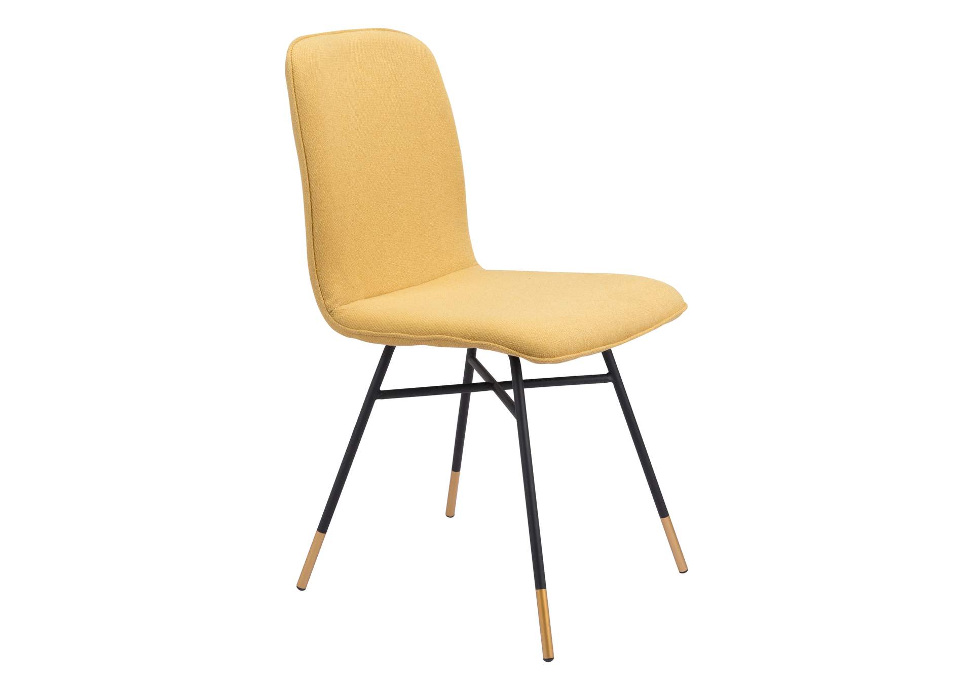 Var Dining Chair (Set Of 2) Yellow,Zuo