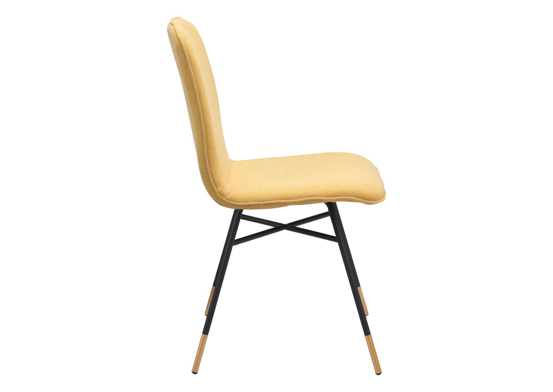 Var Dining Chair (Set Of 2) Yellow,Zuo