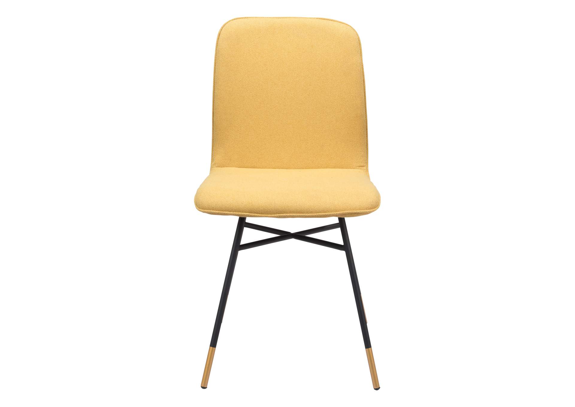 Var Dining Chair (Set Of 2) Yellow,Zuo