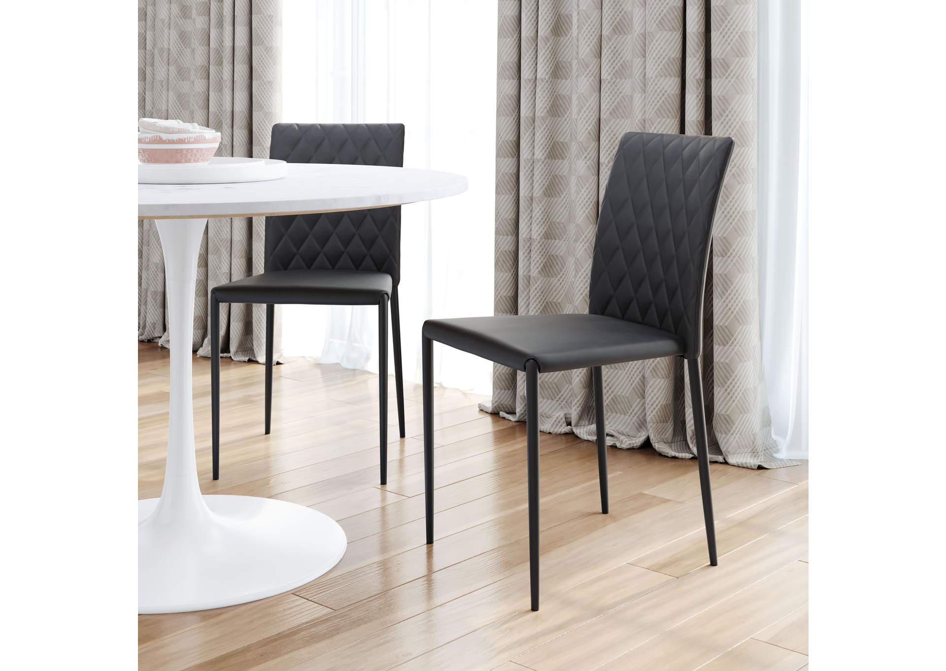 Harve Dining Chair (Set Of 2) Black,Zuo