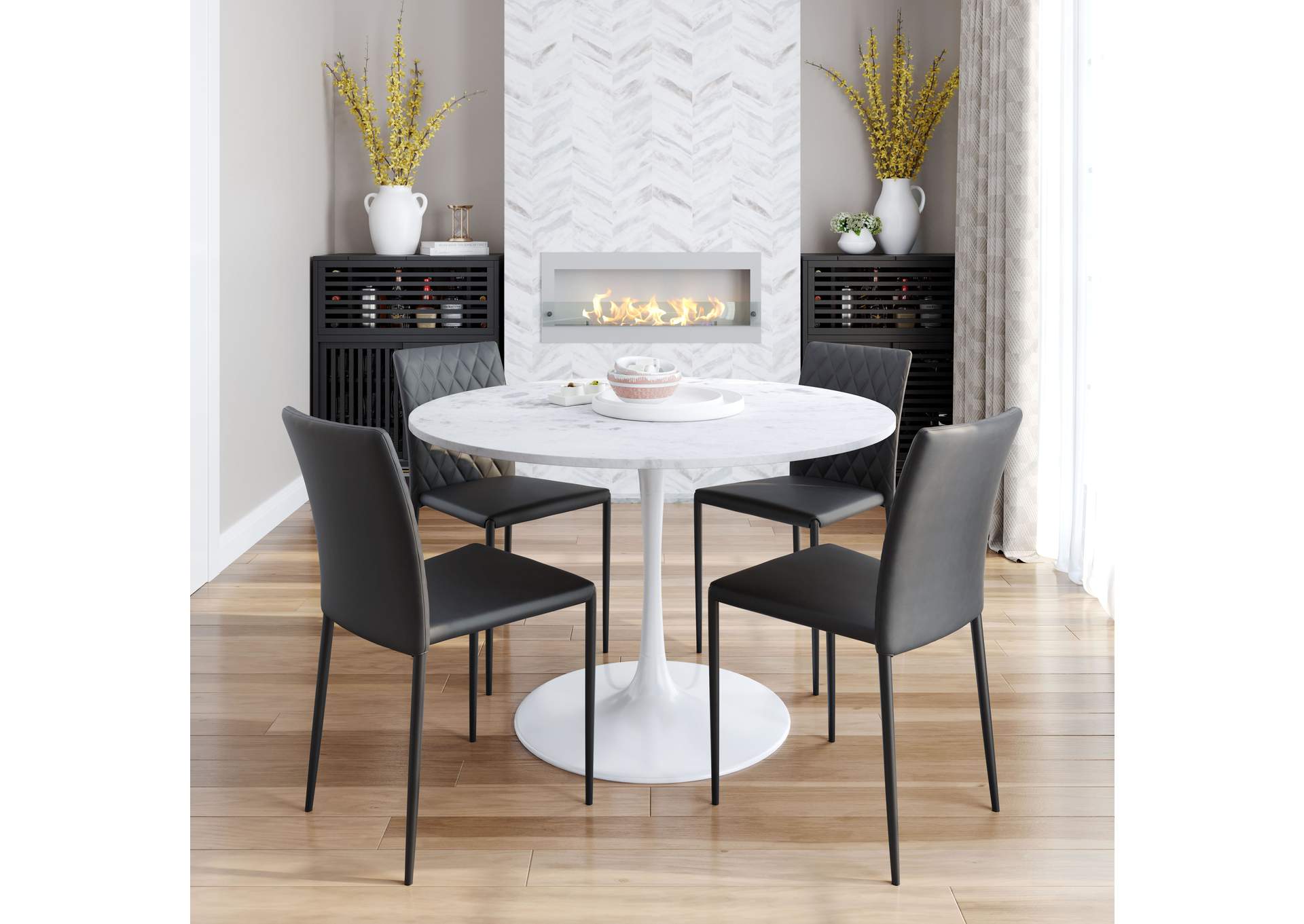 Harve Dining Chair (Set Of 2) Black,Zuo