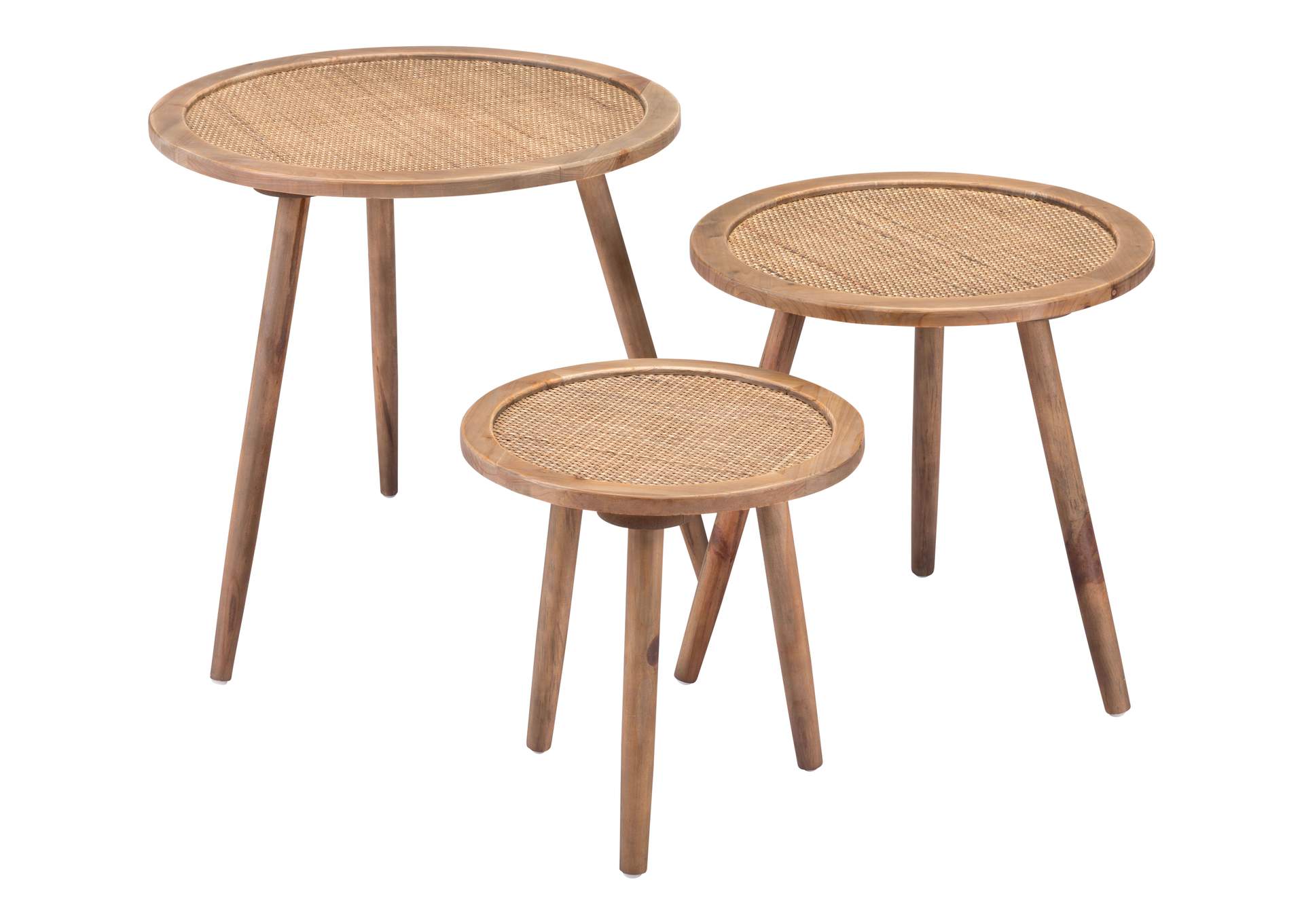 Set Of 3 Paul Accent Tables Natural,Zuo