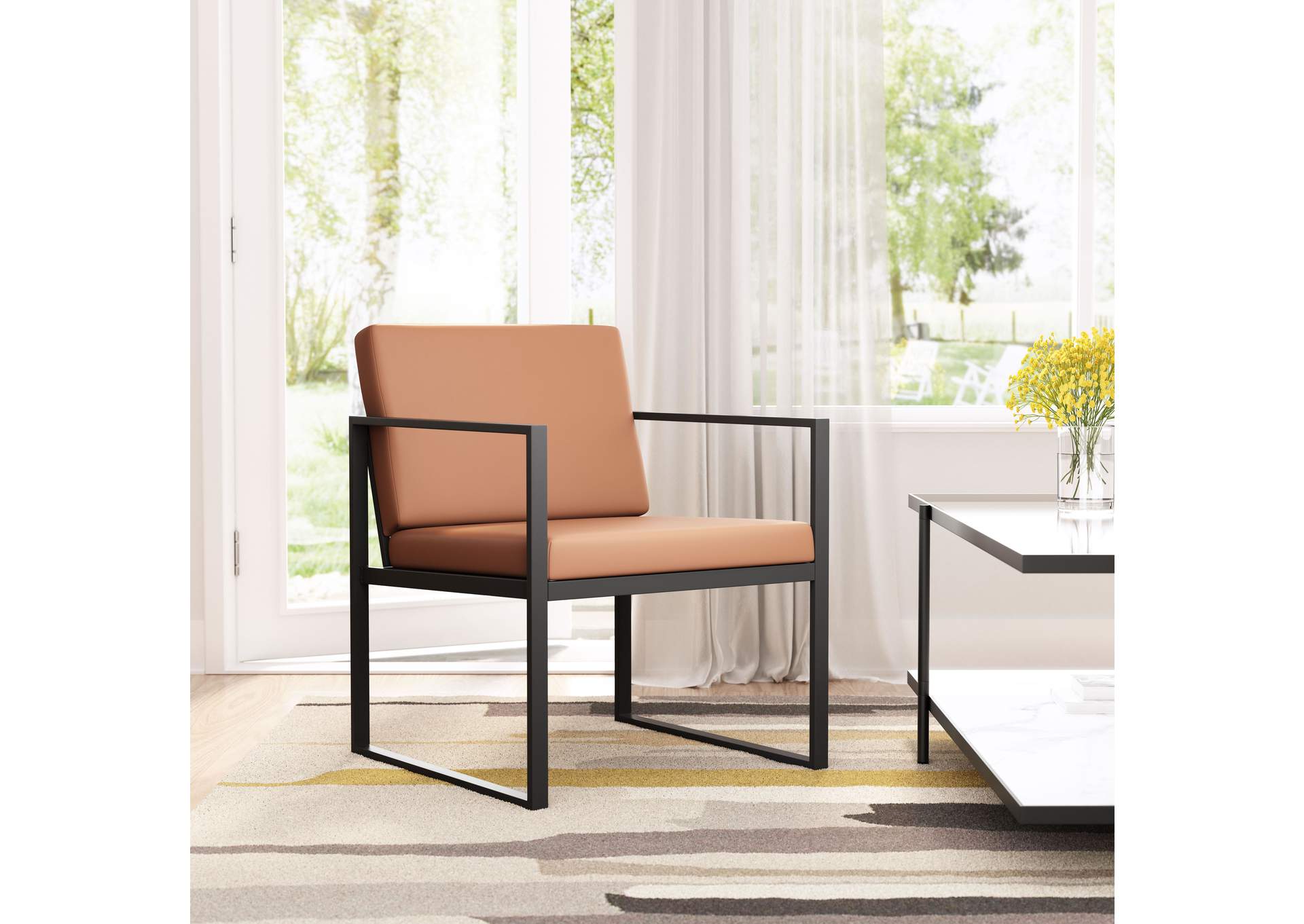 Claremont Arm Chair Brown,Zuo