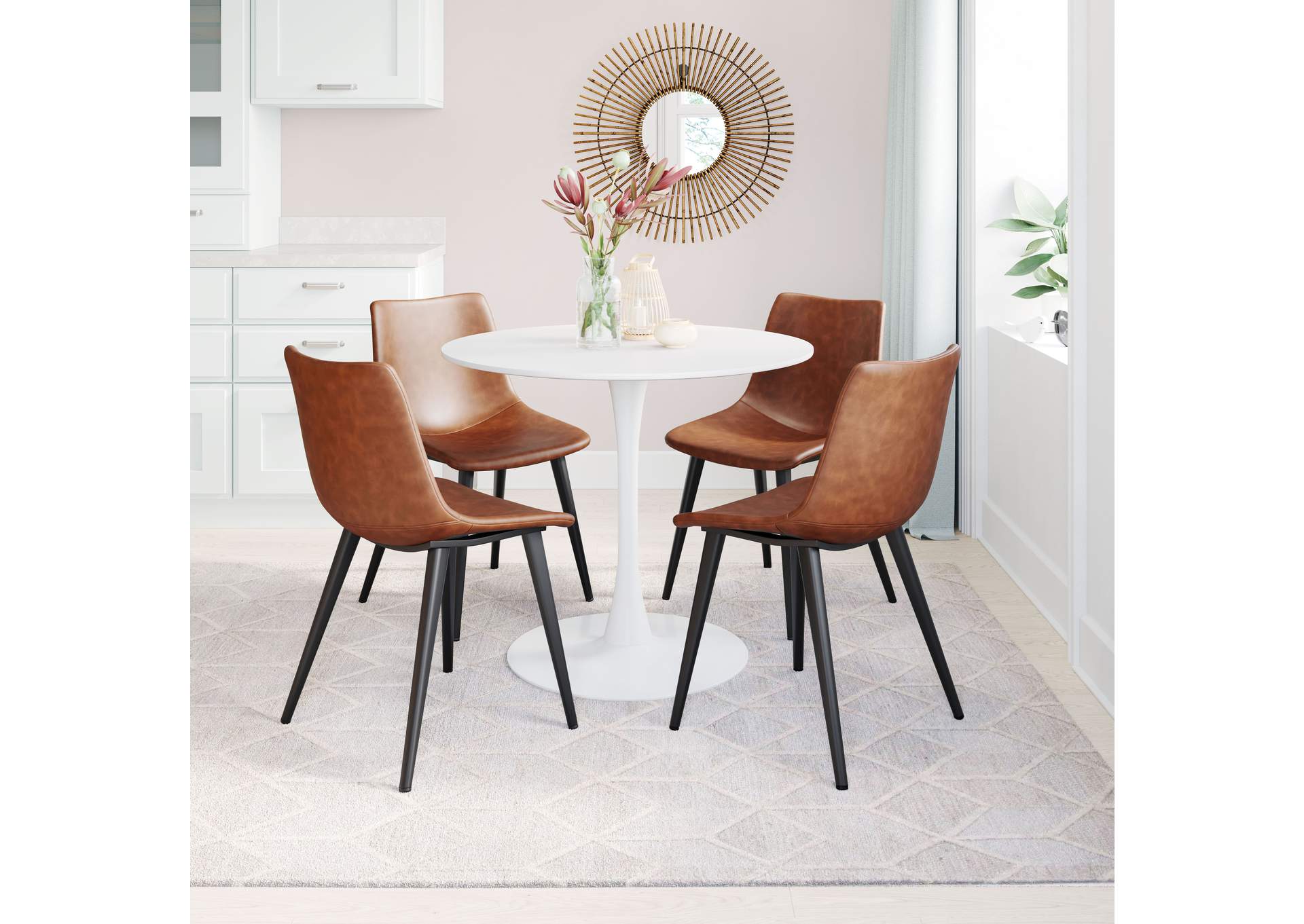 Daniel Dining Chair (Set Of 2) Vintage Brown,Zuo