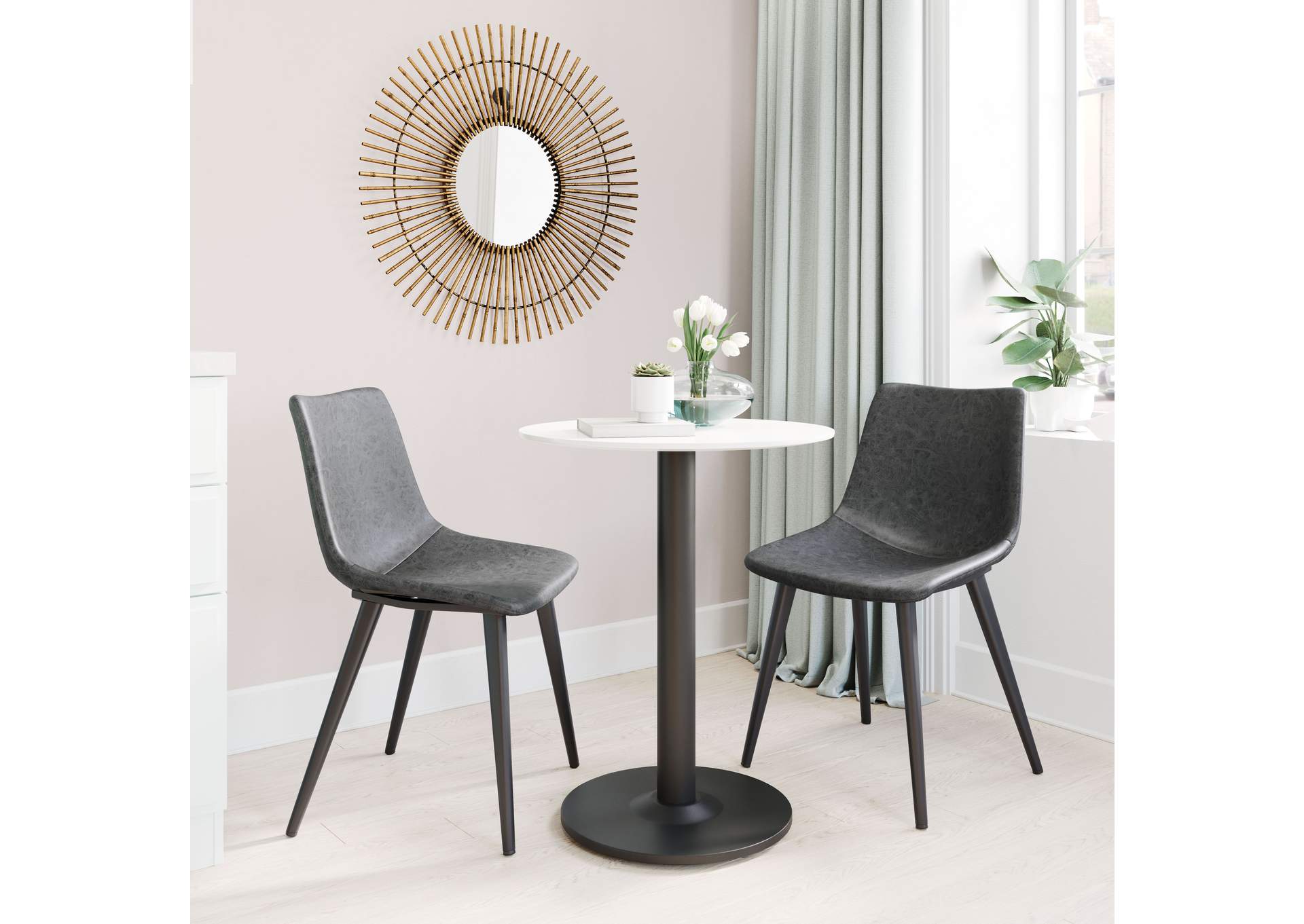 Daniel Dining Chair (Set Of 2) Vintage Black,Zuo