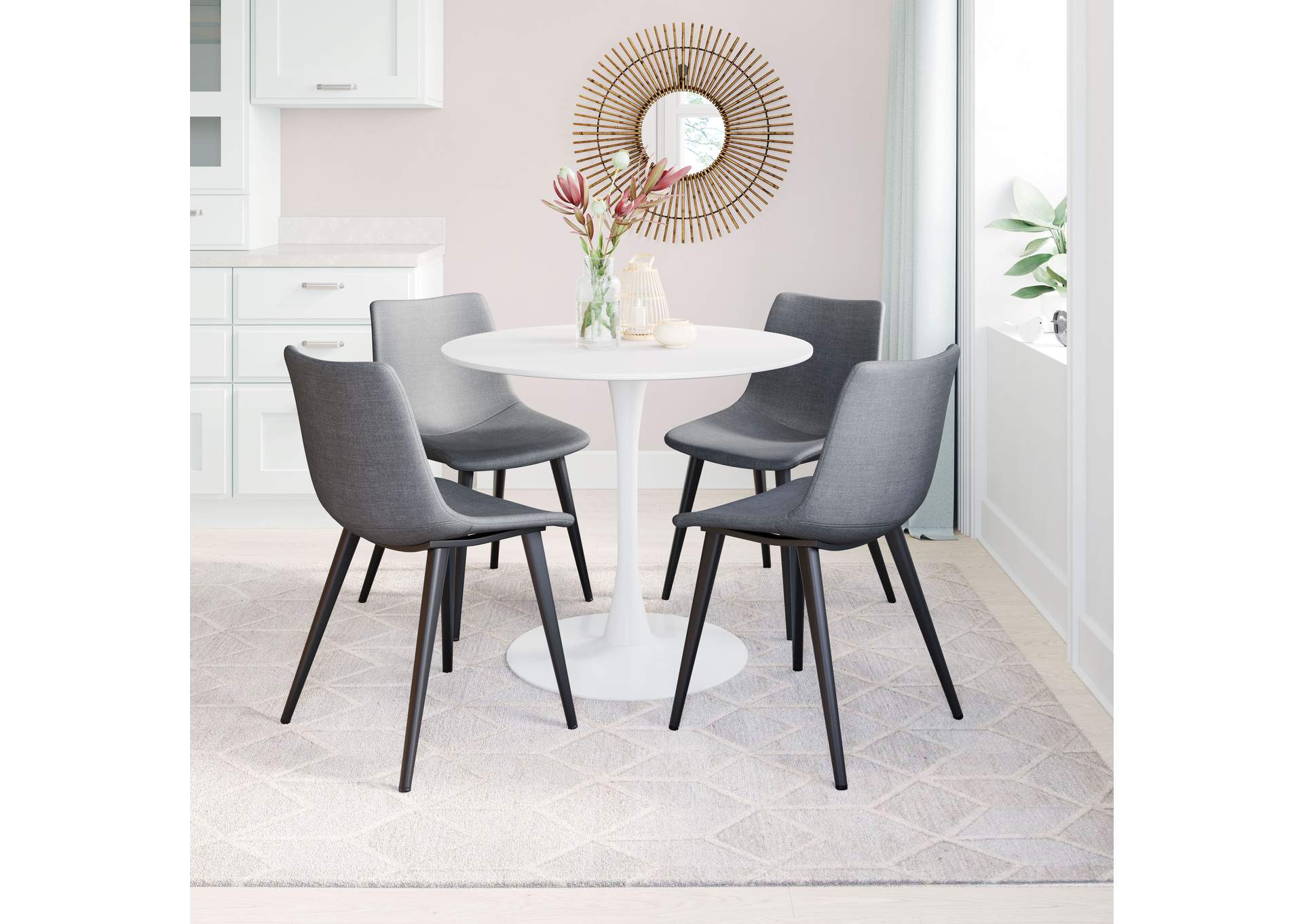 Daniel Dining Chair (Set Of 2) Gray,Zuo