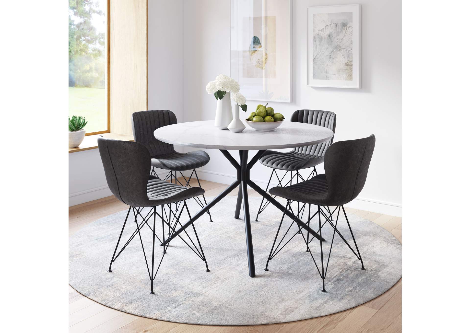 Gabby Dining Chair (Set Of 2) Vintage Black,Zuo