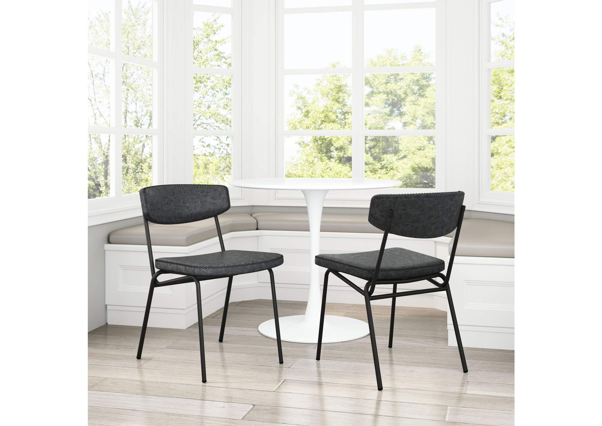 Ellen Dining Chair (Set Of 2) Vintage Black,Zuo