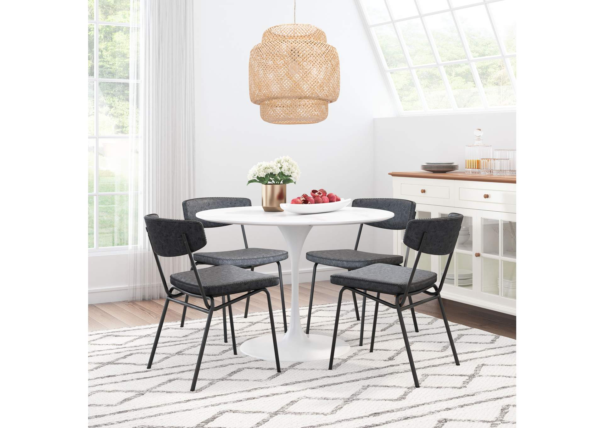 Ellen Dining Chair (Set Of 2) Vintage Black,Zuo