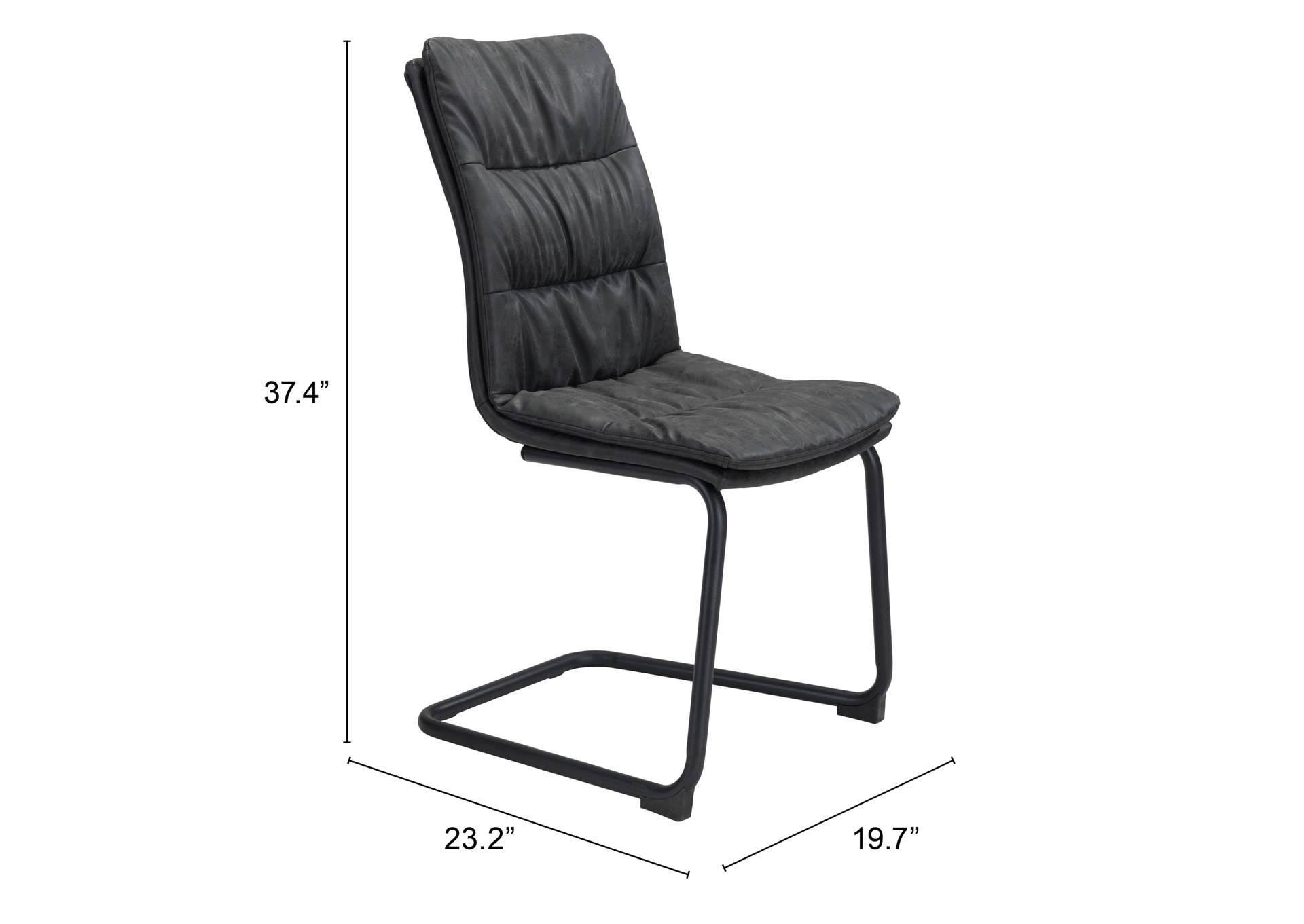 Sharon Dining Chair (Set Of 2) Vintage Black,Zuo