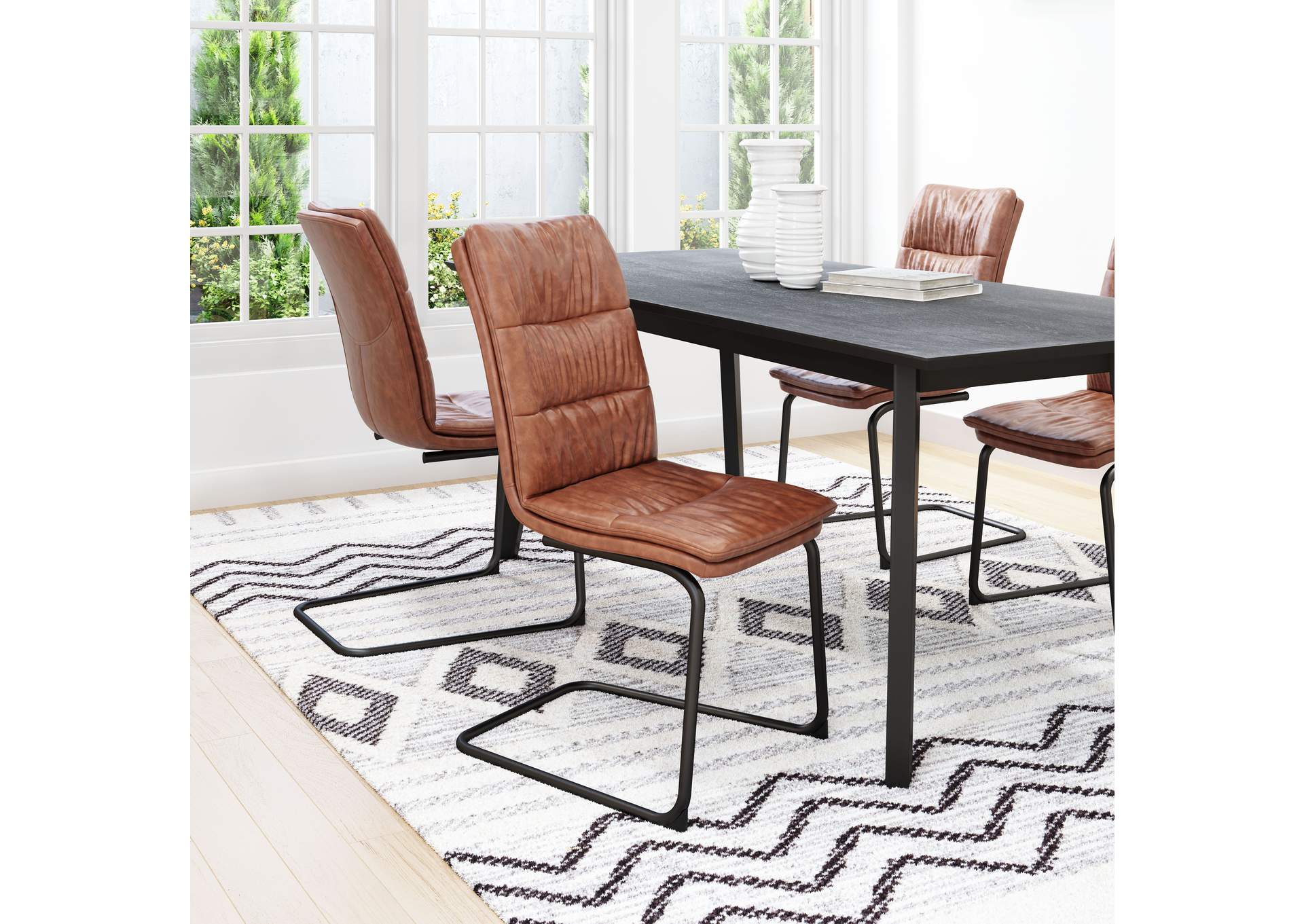 Sharon Dining Chair (Set Of 2) Vintage Brown,Zuo