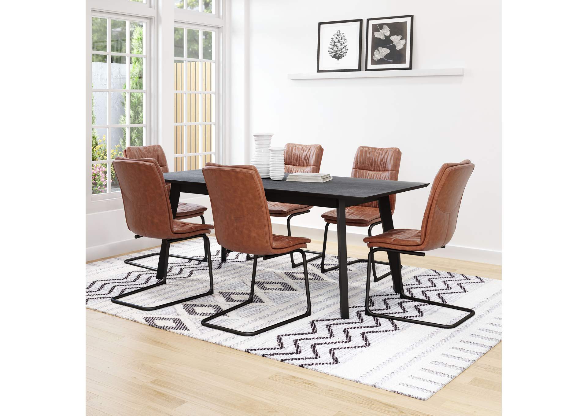 Sharon Dining Chair (Set Of 2) Vintage Brown,Zuo