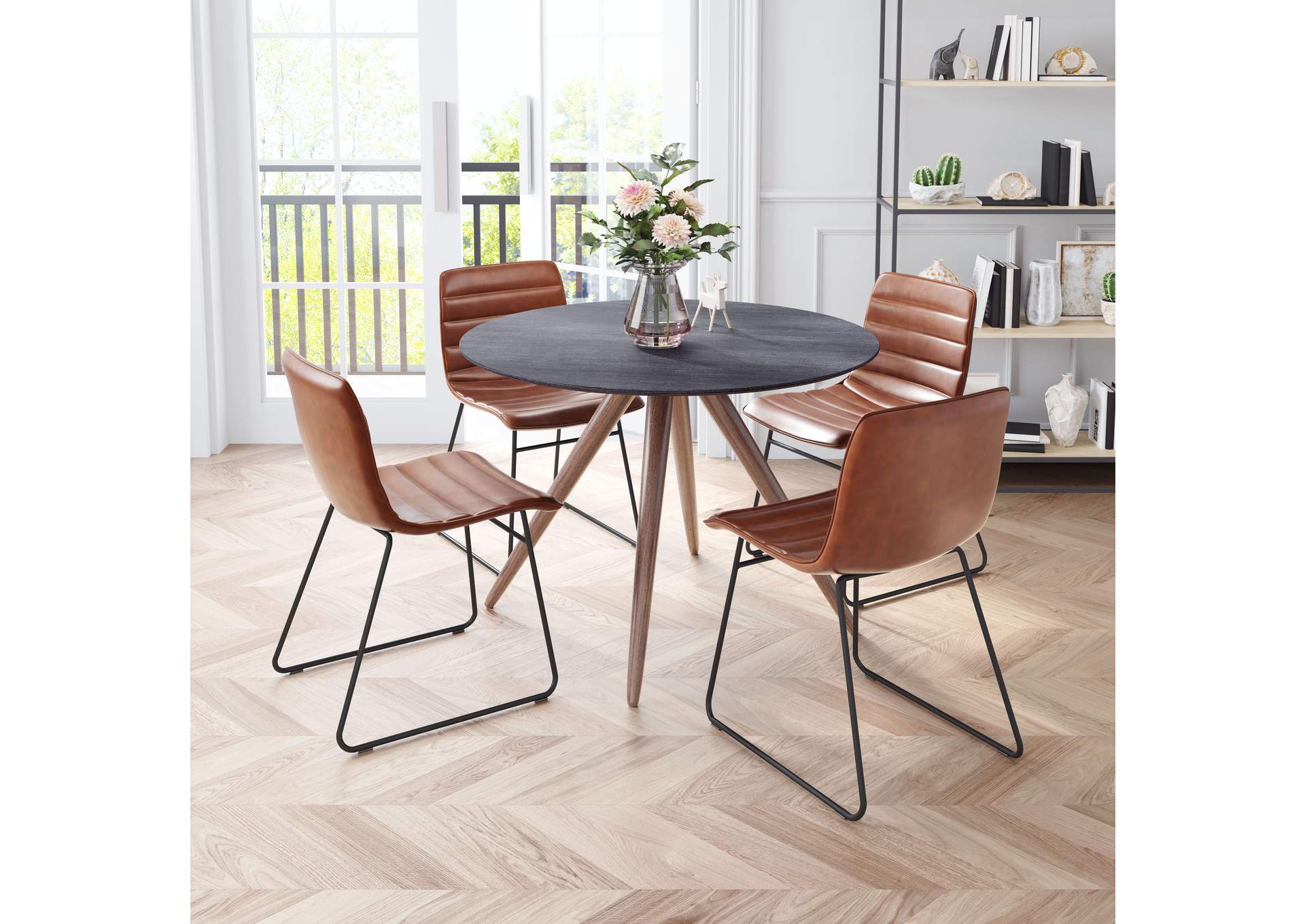 Jack Dining Chair (Set Of 2) Vintage Brown,Zuo