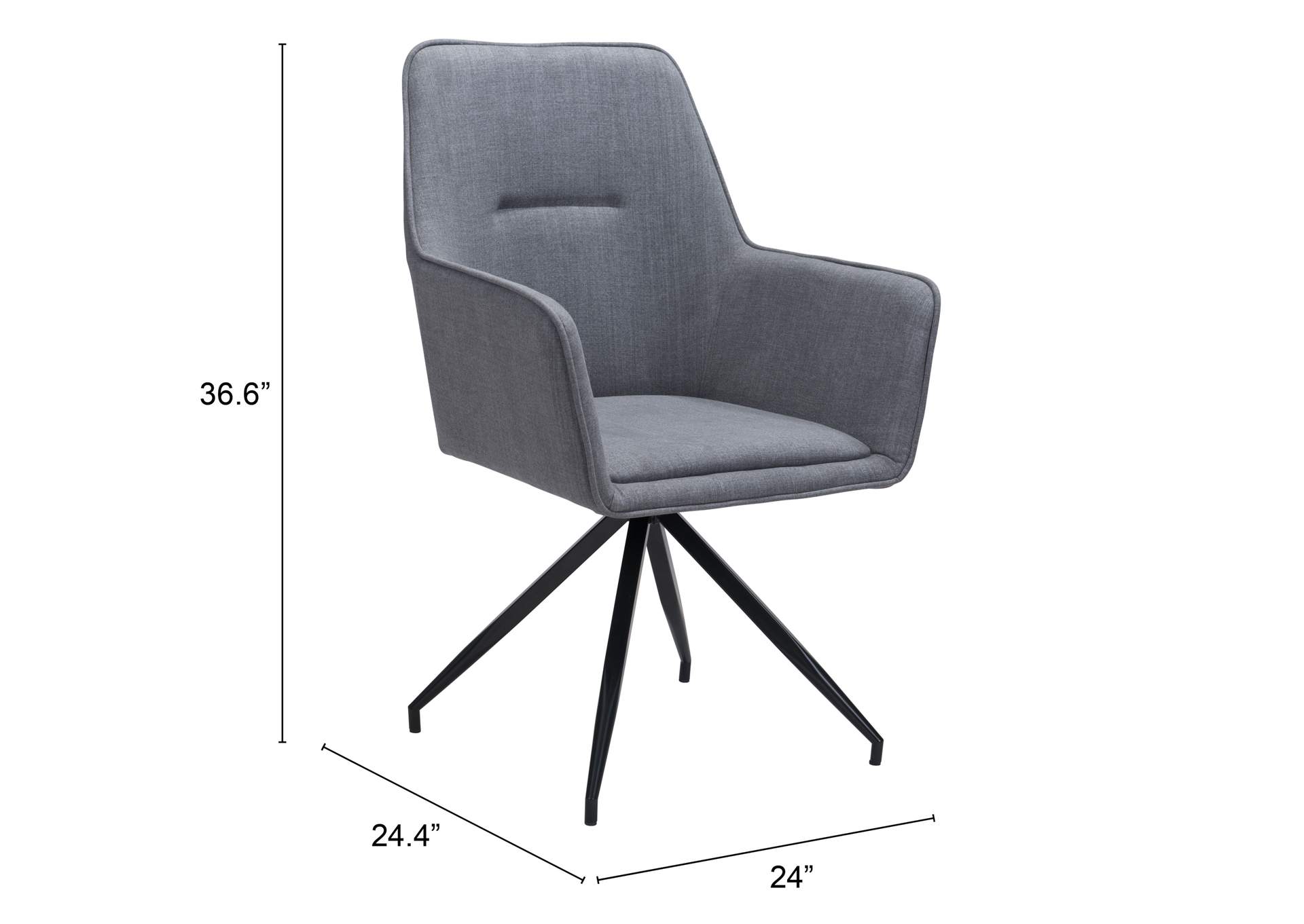 Watkins Dining Chair (Set Of 2) Gray,Zuo