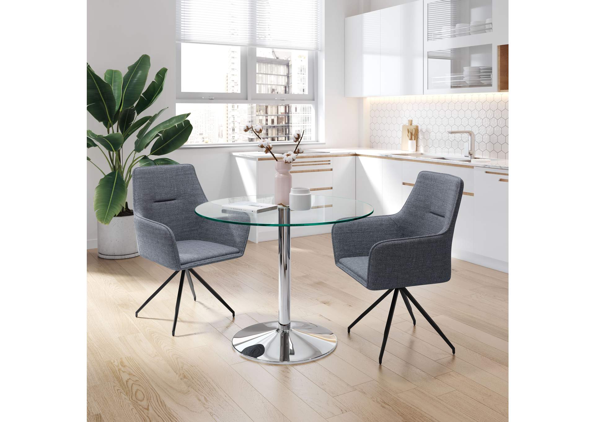 Watkins Dining Chair (Set Of 2) Gray,Zuo