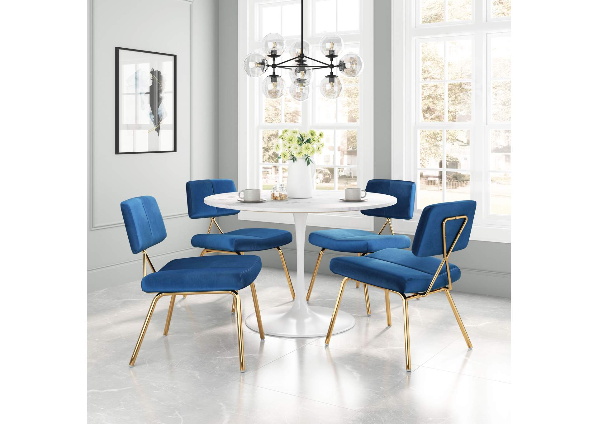 Nicole Dining Chair (Set Of 2) Blue,Zuo