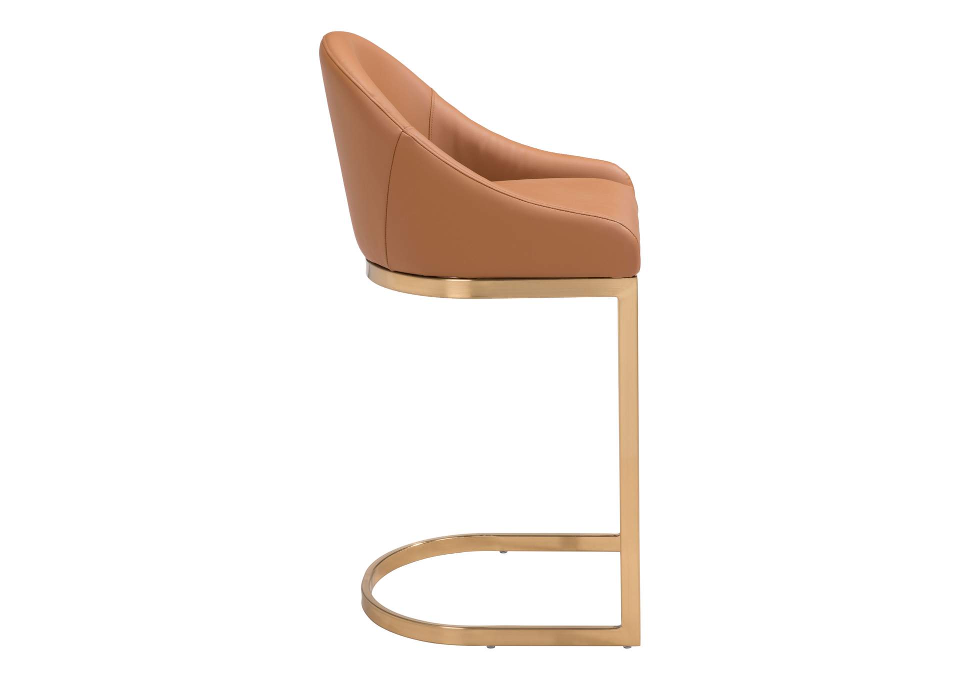 Scott Counter Stool Tan & Gold,Zuo