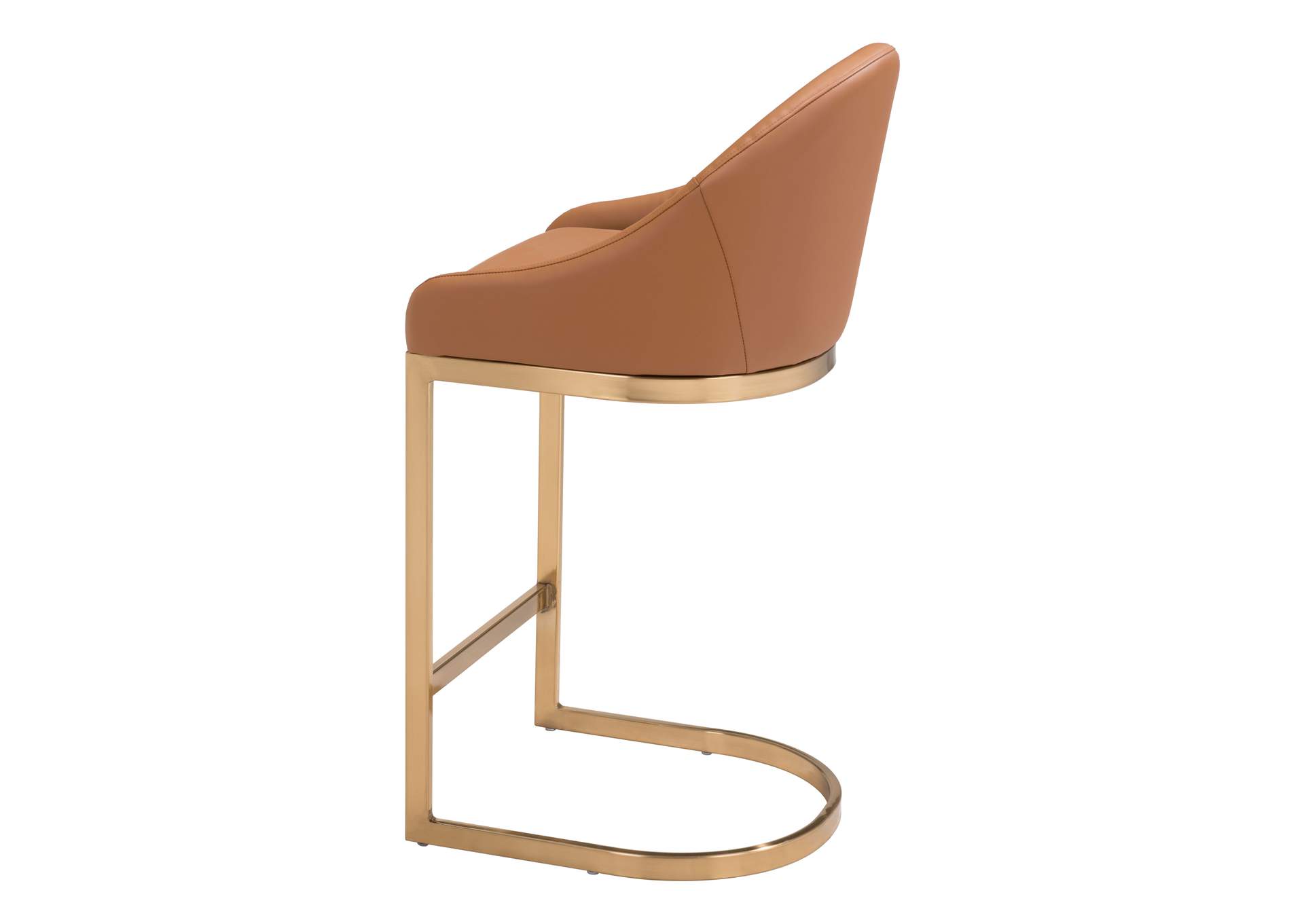 Scott Counter Stool Tan & Gold,Zuo