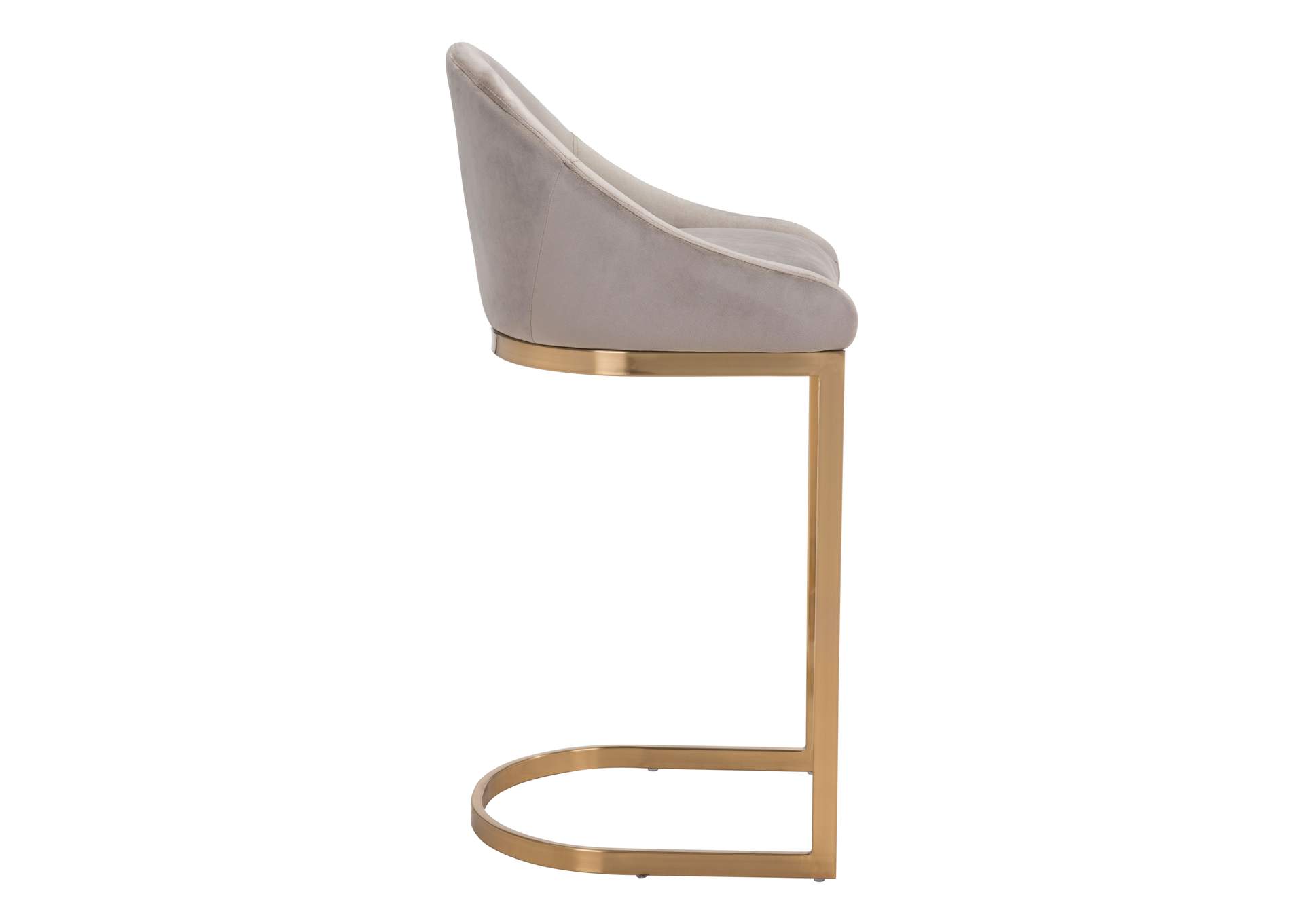 Scott Barstool Gray & Gold,Zuo