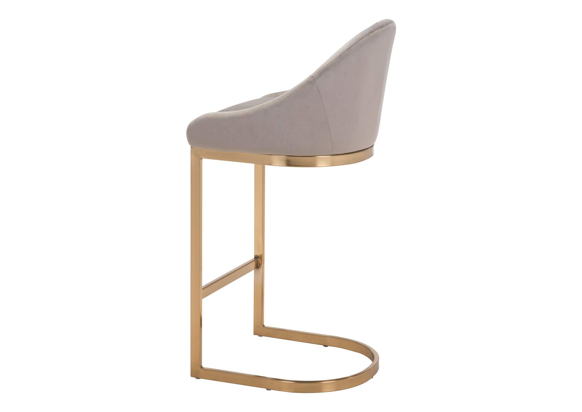Scott Barstool Gray & Gold,Zuo