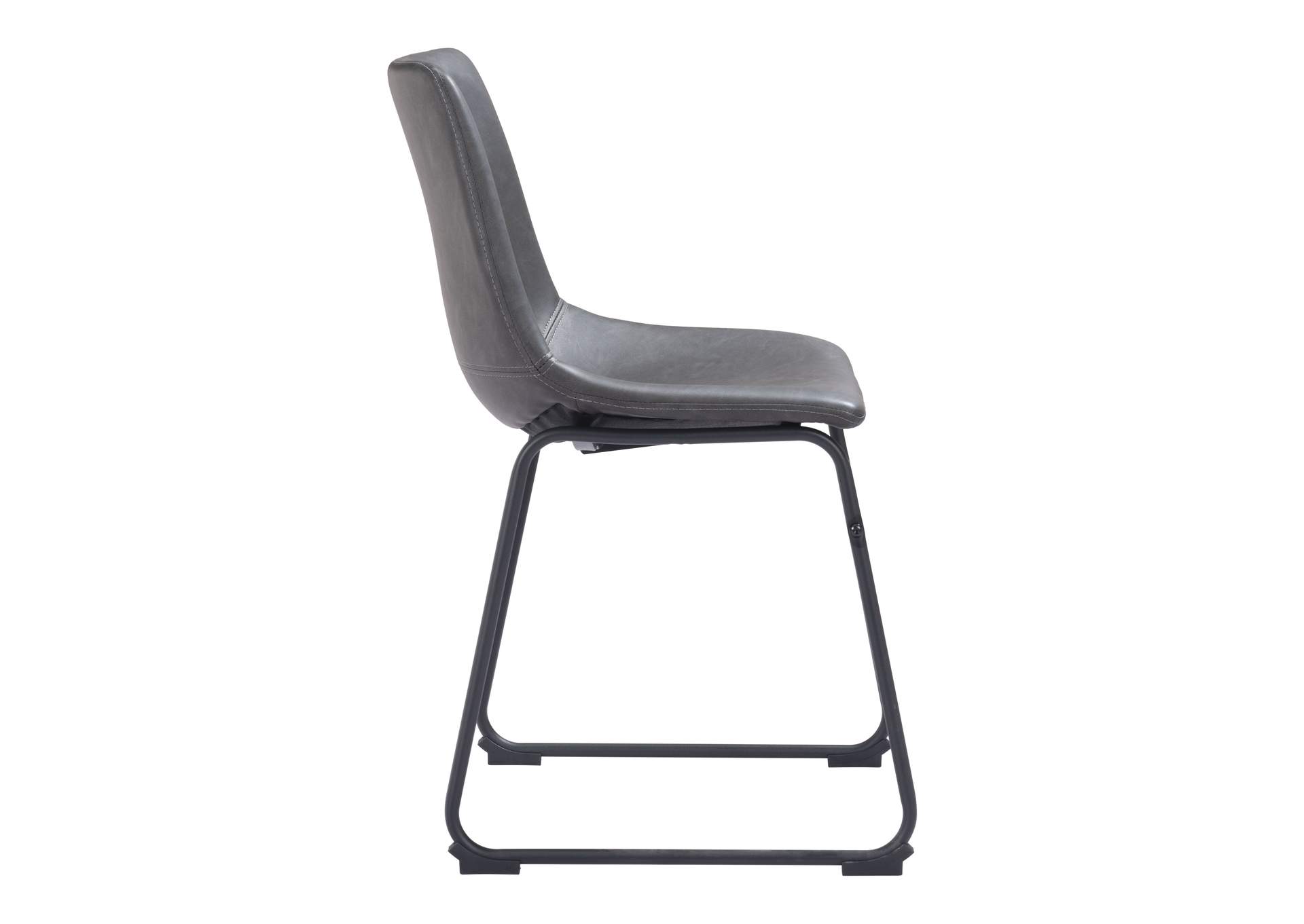 Smart Dining Chair (Set Of 2) Charcoal,Zuo