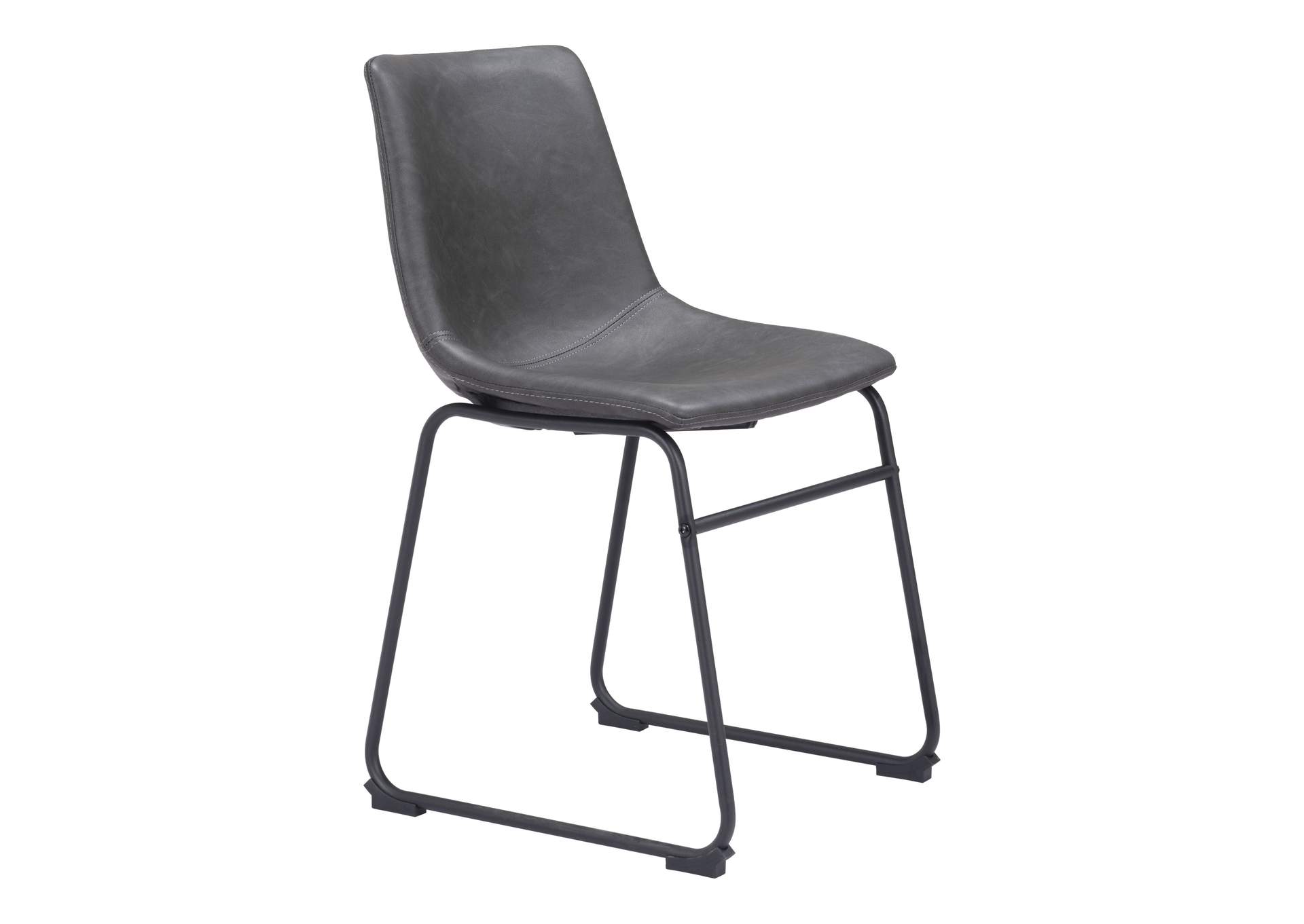 Smart Dining Chair (Set Of 2) Charcoal,Zuo