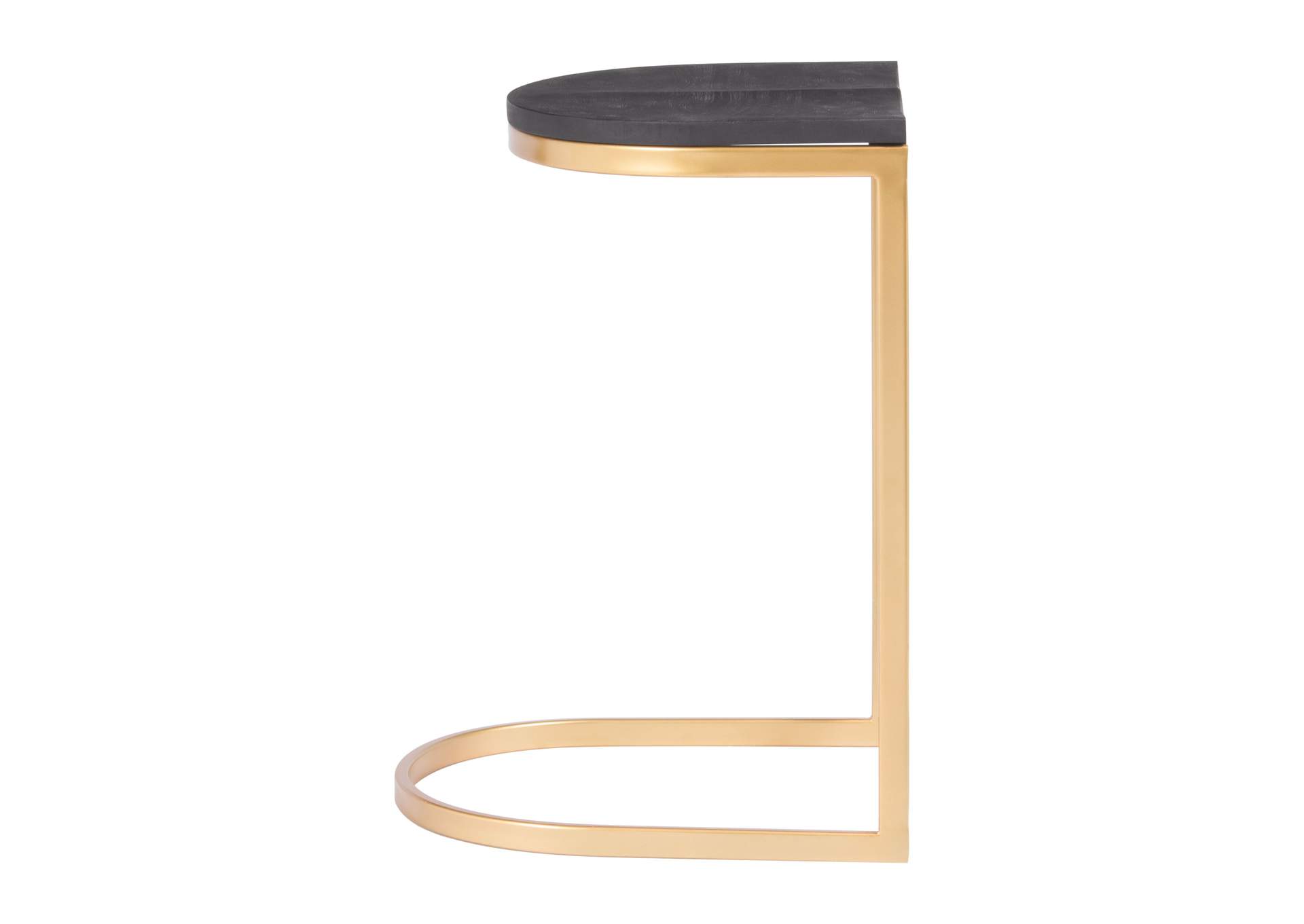 Louis Counter Stool (Set Of 2) Black & Gold,Zuo