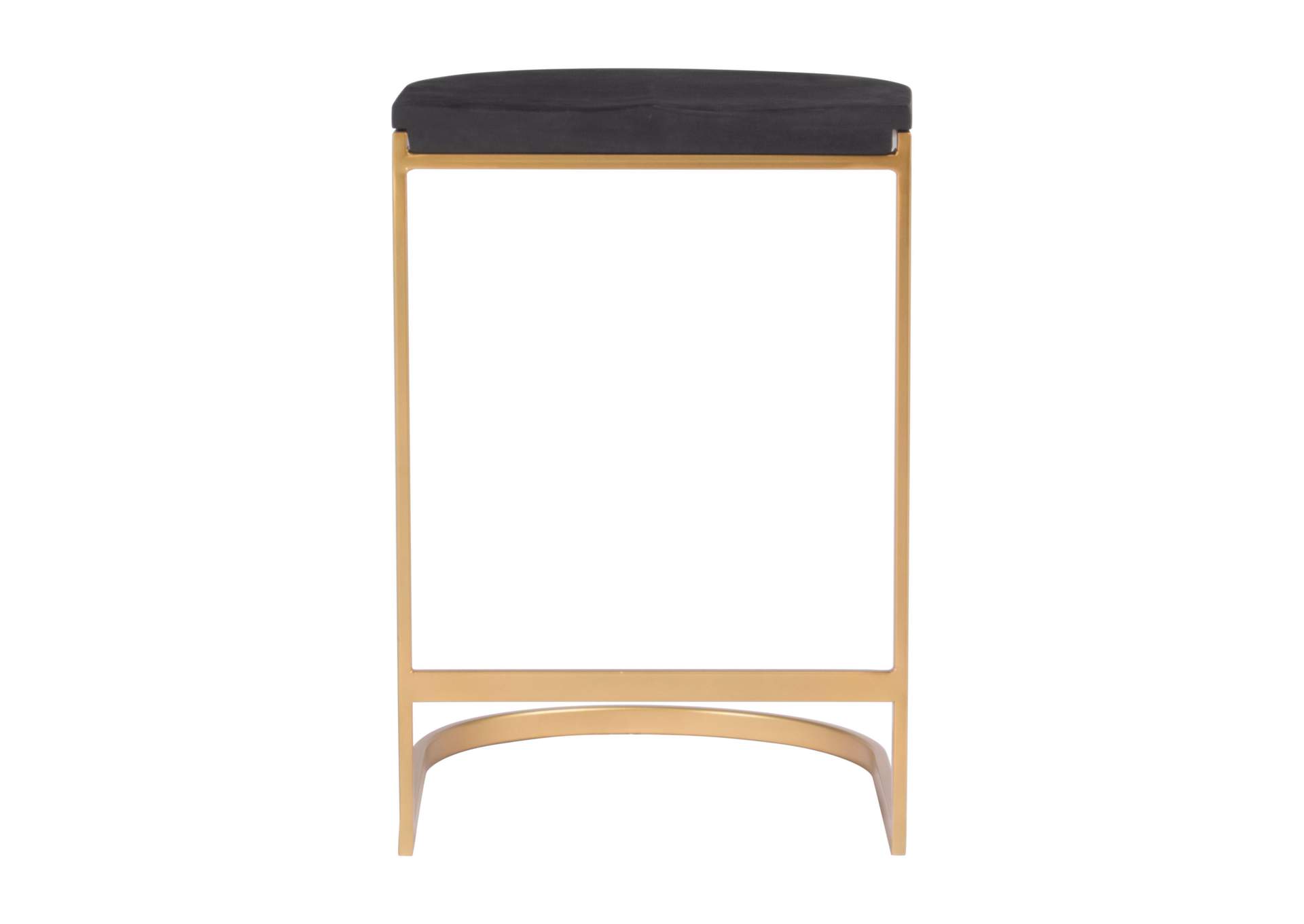 Louis Counter Stool (Set Of 2) Black & Gold,Zuo