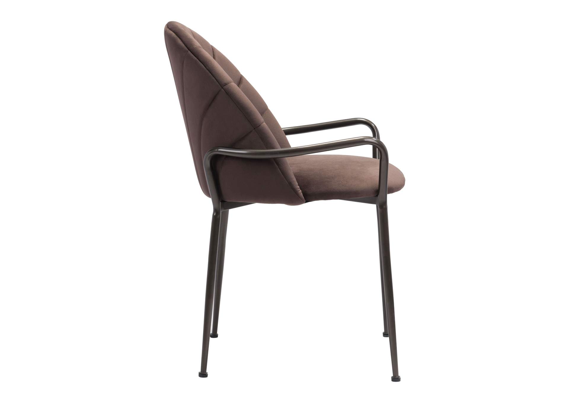 Kurt Dining Chair (Set Of 2) Dark Brown,Zuo
