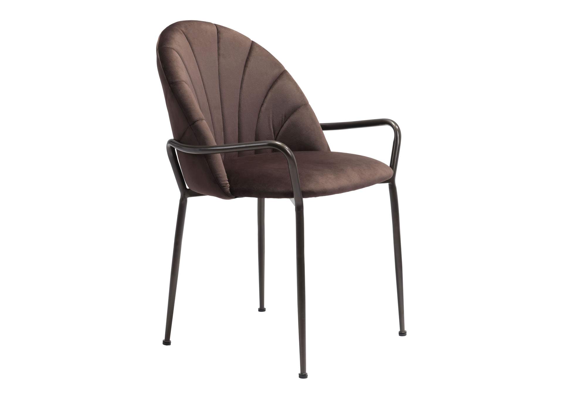 Kurt Dining Chair (Set Of 2) Dark Brown,Zuo