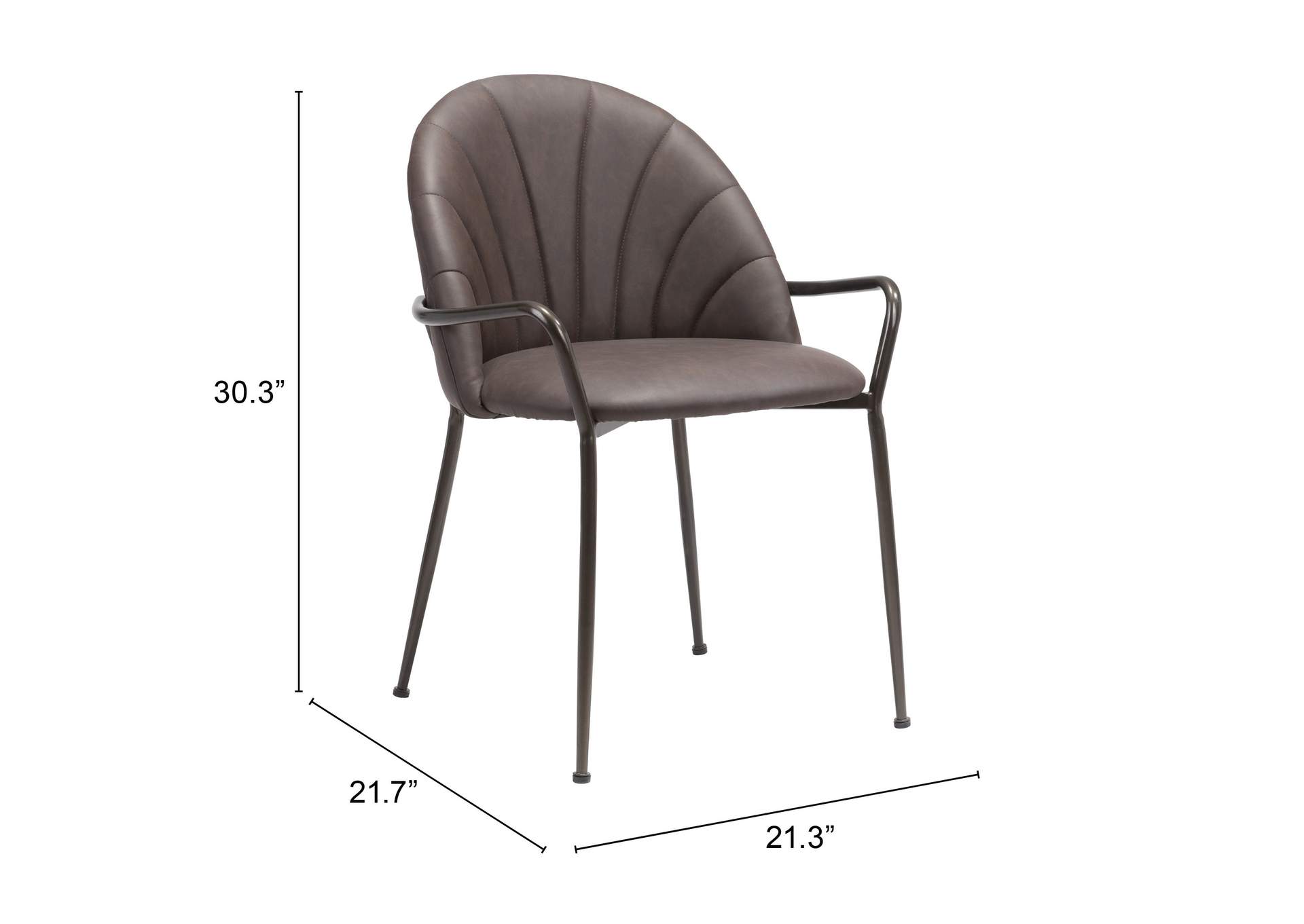 Kurt Dining Chair (Set Of 2) Espresso,Zuo