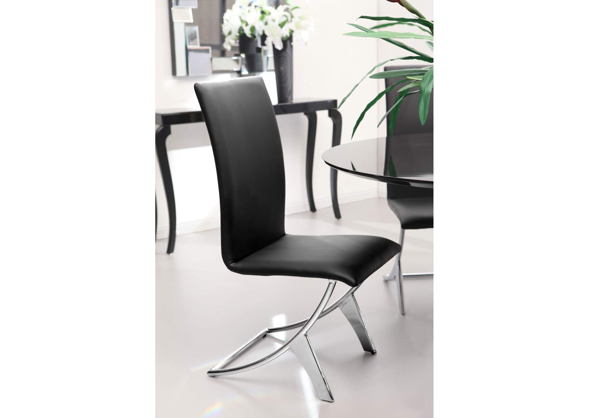 Delfin Dining Chair (Set Of 2) Black,Zuo