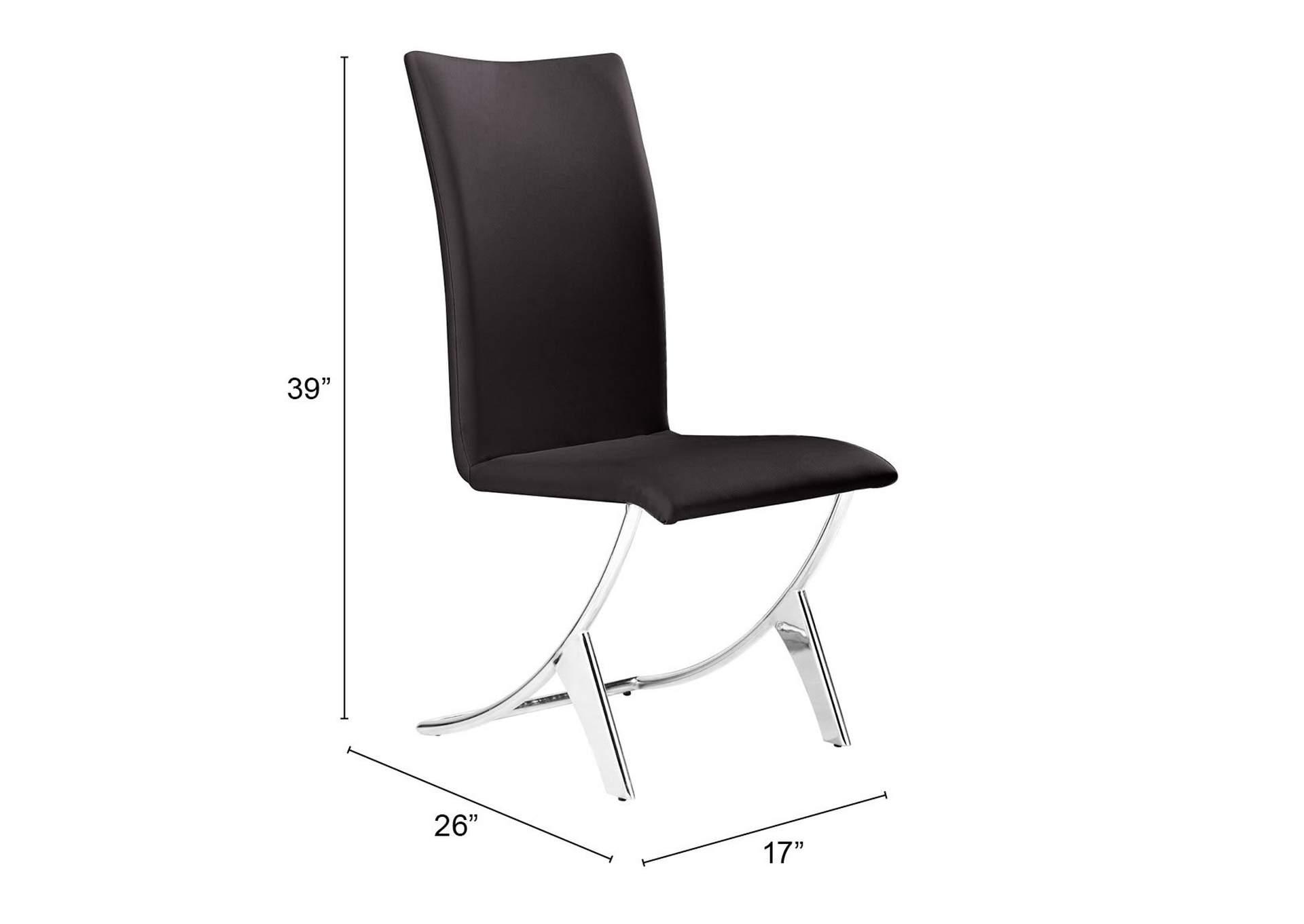 Delfin Dining Chair (Set Of 2) Espresso,Zuo