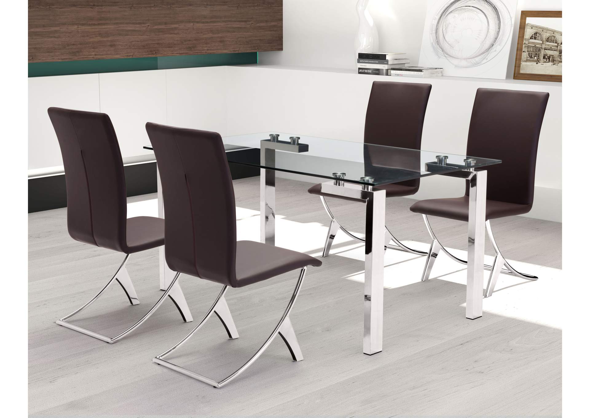 Delfin Dining Chair (Set Of 2) Espresso,Zuo