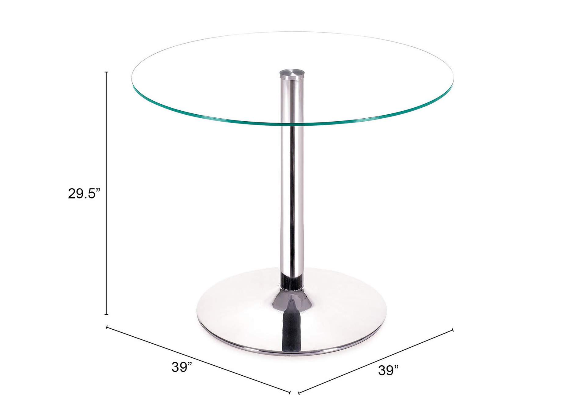 Galaxy Dining Table Chrome,Zuo