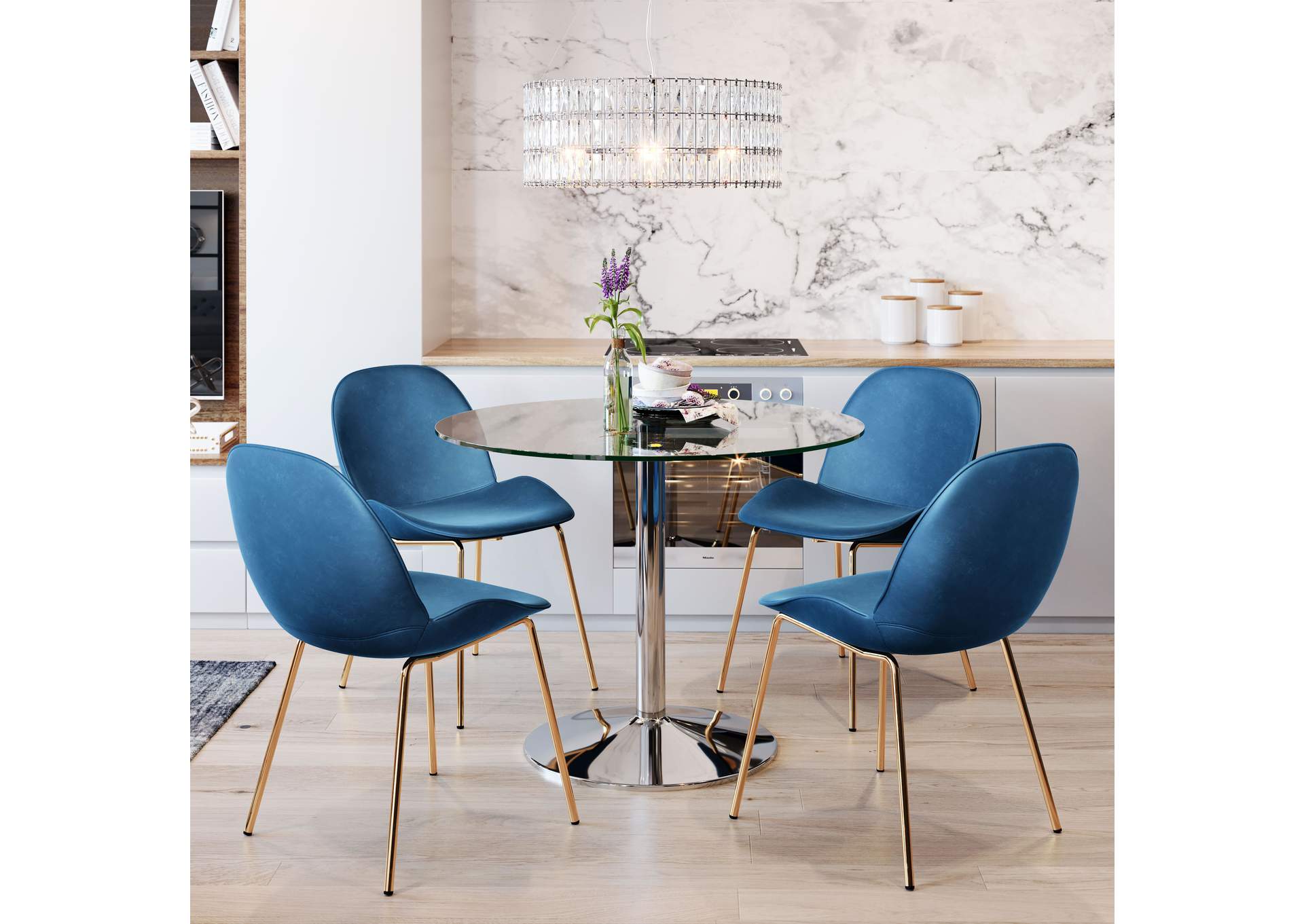 Galaxy Dining Table Chrome,Zuo